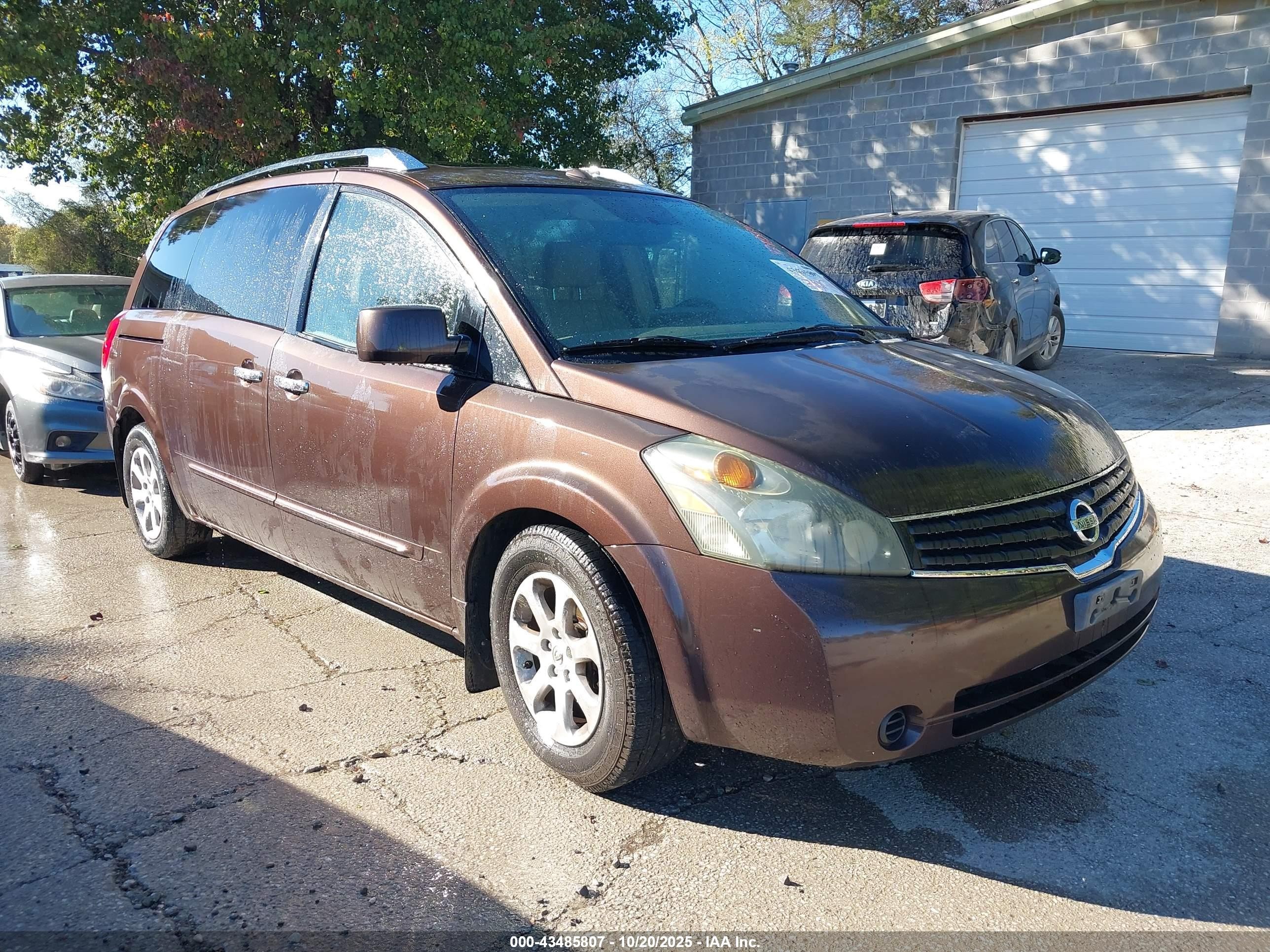 2007 Nissan Quest 3.5 Sl Brown vin: 5N1BV28U87N135085
