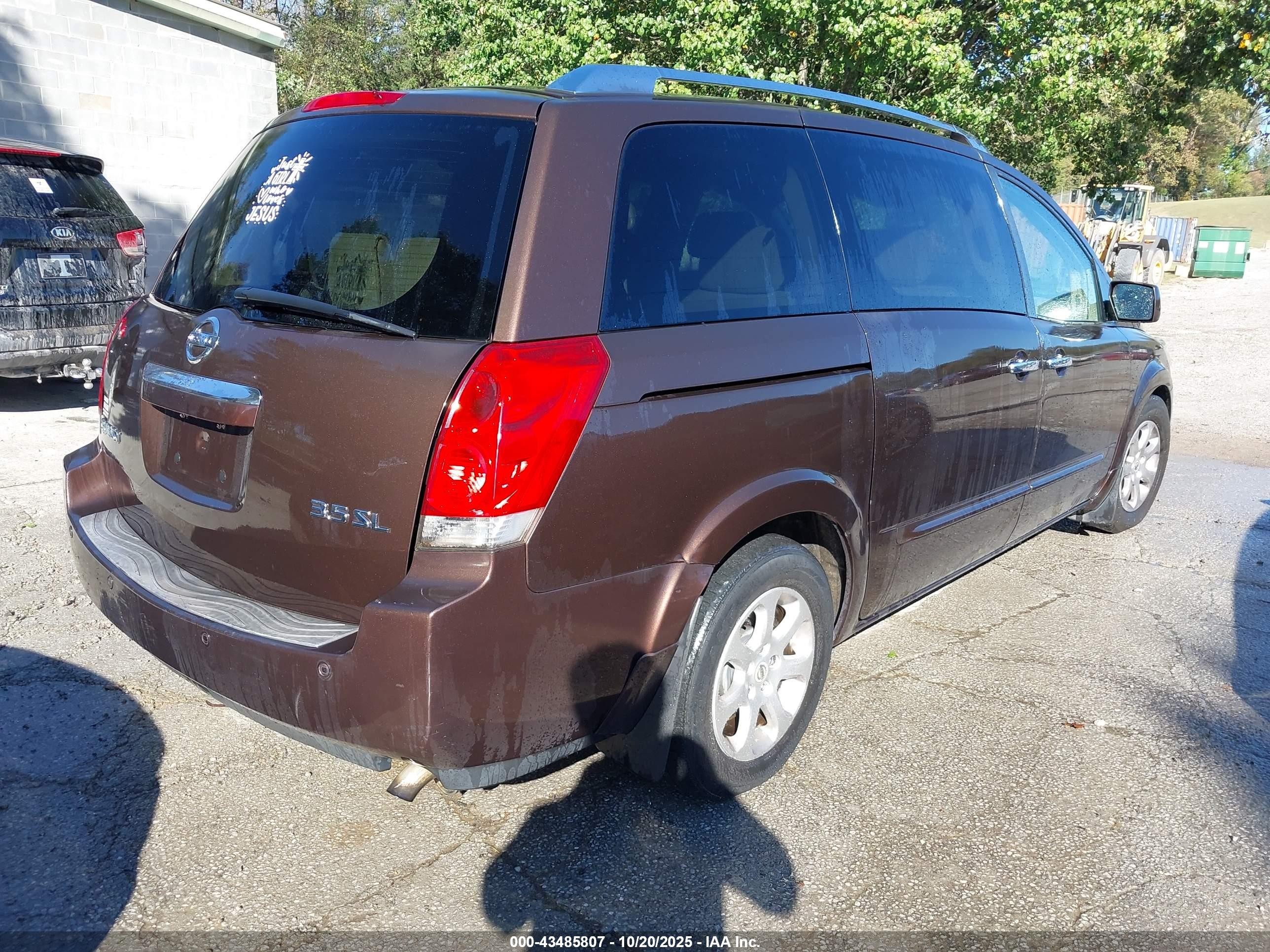 2007 Nissan Quest 3.5 Sl Brown vin: 5N1BV28U87N135085