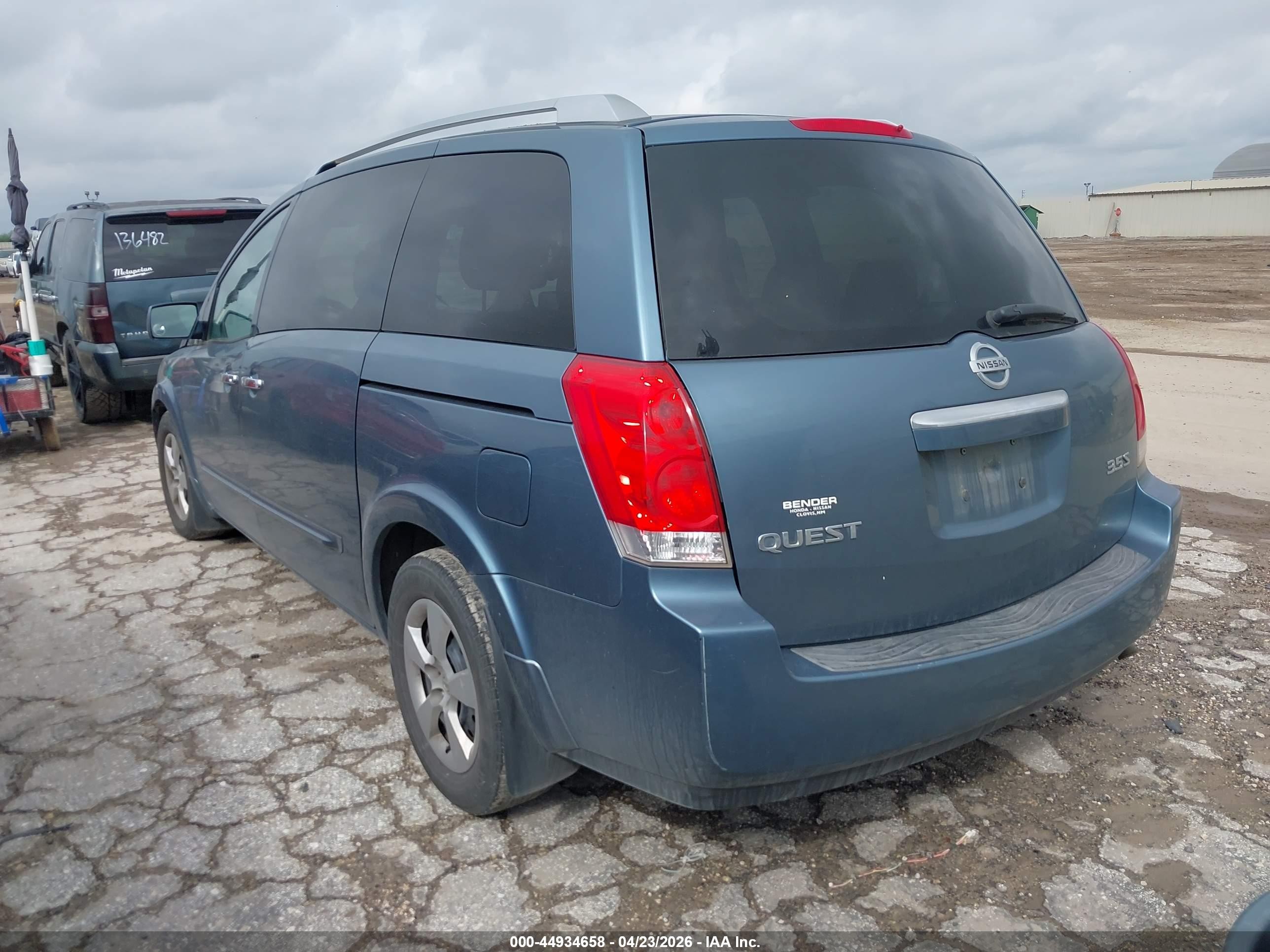 2009 Nissan Quest 3.5 S Blue vin: 5N1BV28U89N105779