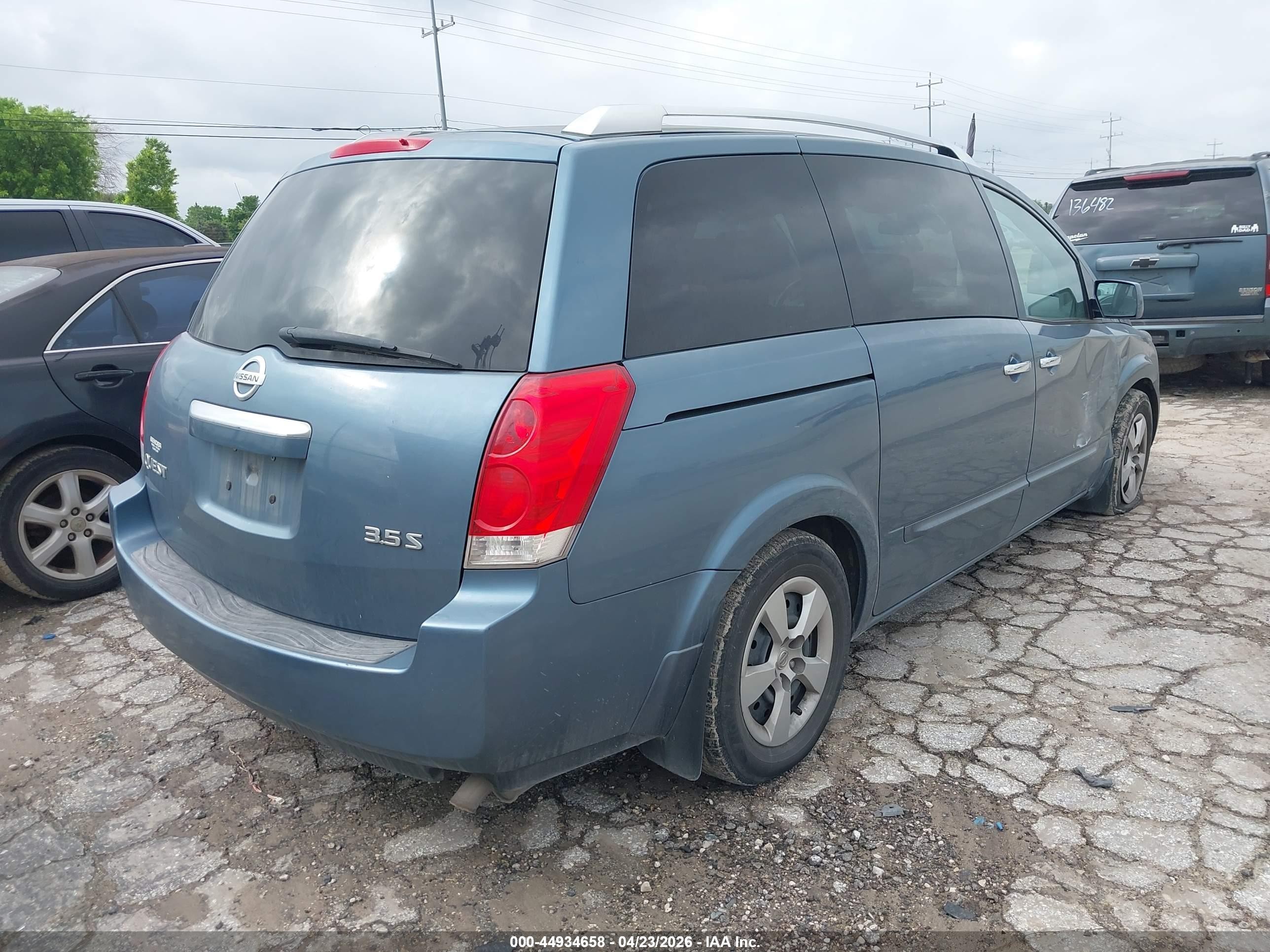 2009 Nissan Quest 3.5 S Blue vin: 5N1BV28U89N105779