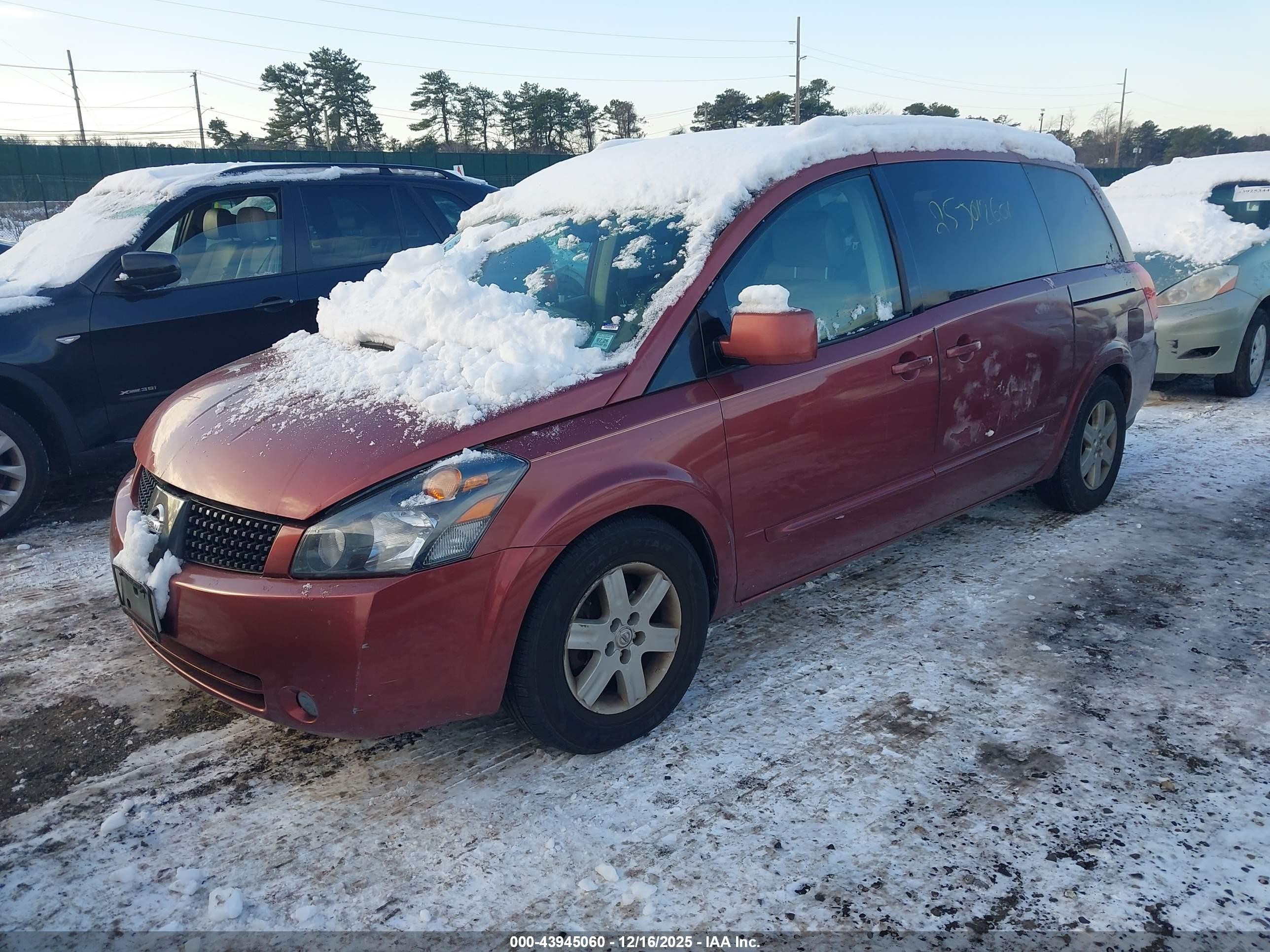 2004 Nissan Quest 3.5 Sl Maroon vin: 5N1BV28U94N301142