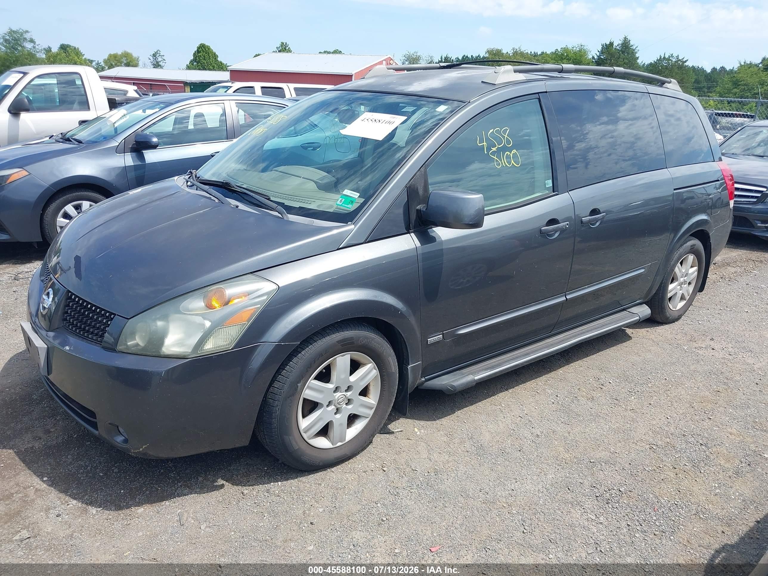 2006 Nissan Quest 3.5 Sl Gray vin: 5N1BV28U96N112610