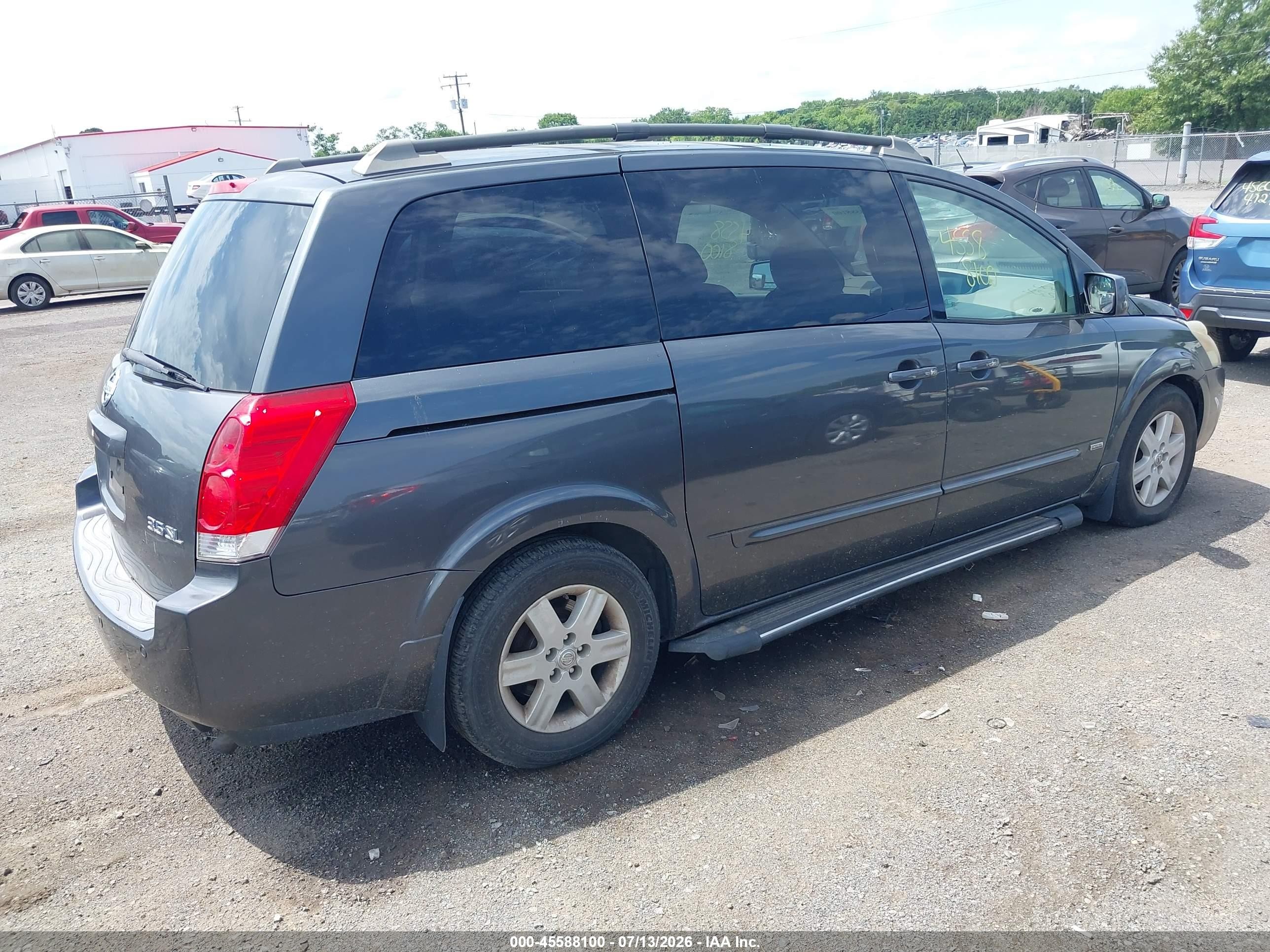 2006 Nissan Quest 3.5 Sl Gray vin: 5N1BV28U96N112610