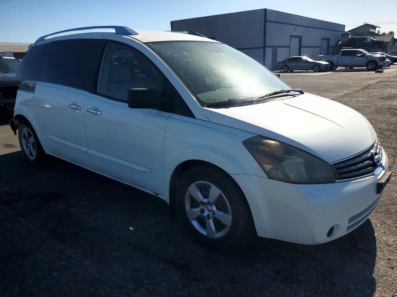 2007 Niss Quest Van White vin: 5N1BV28U97N110700