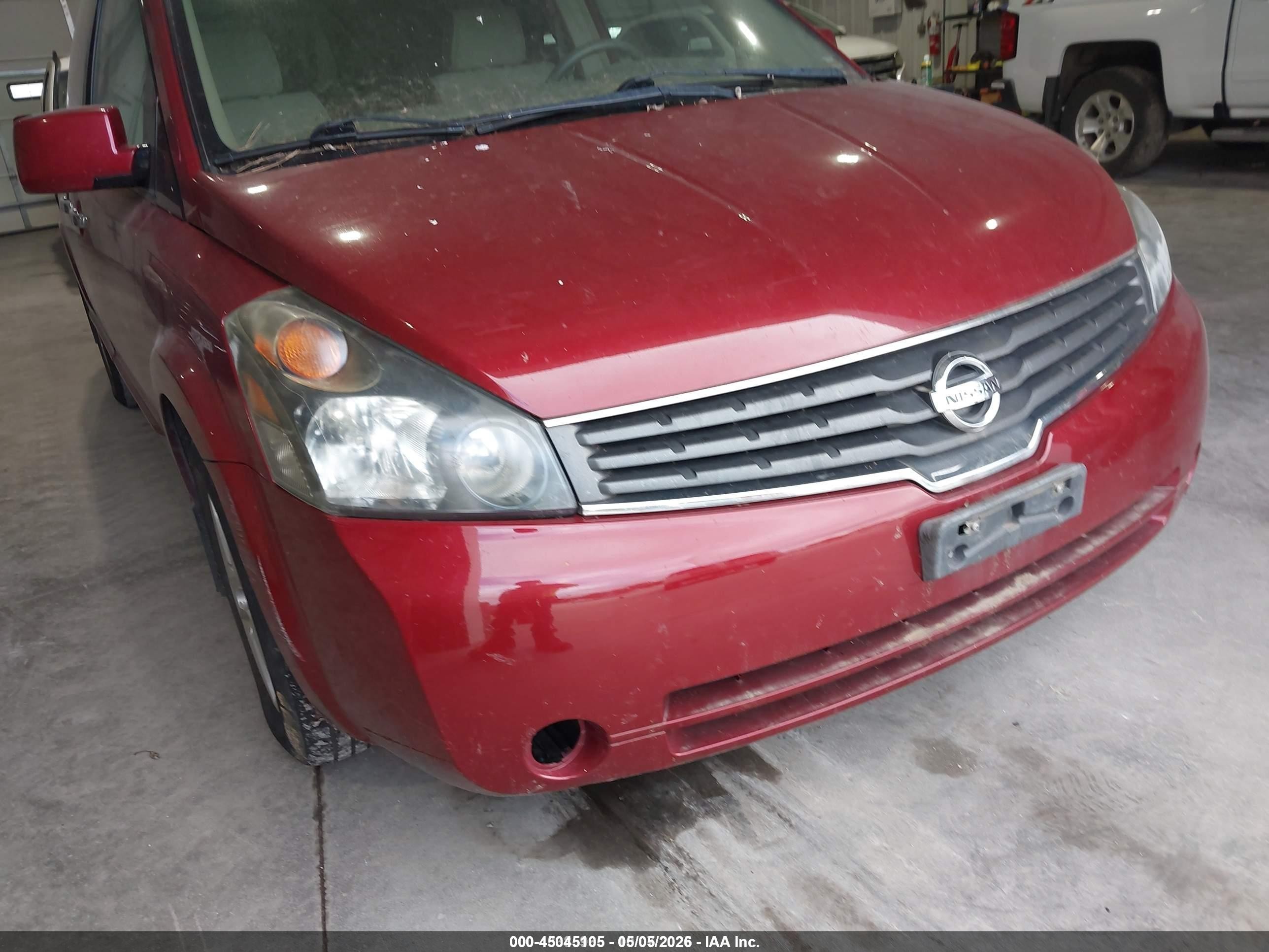 2007 Nissan Quest 3.5 Red vin: 5N1BV28U97N119543