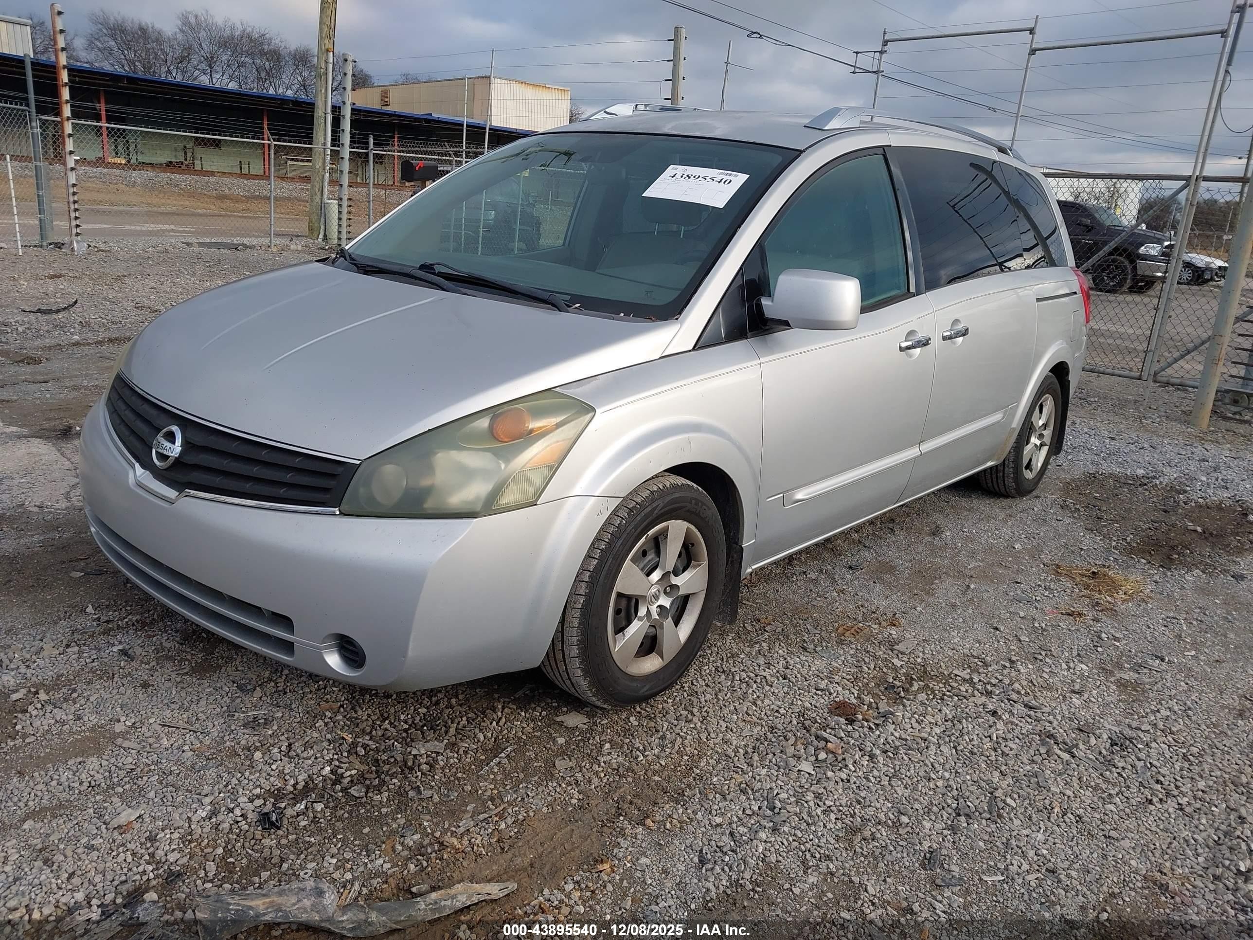 2007 Nissan Quest 3.5 S Silver vin: 5N1BV28U97N130977
