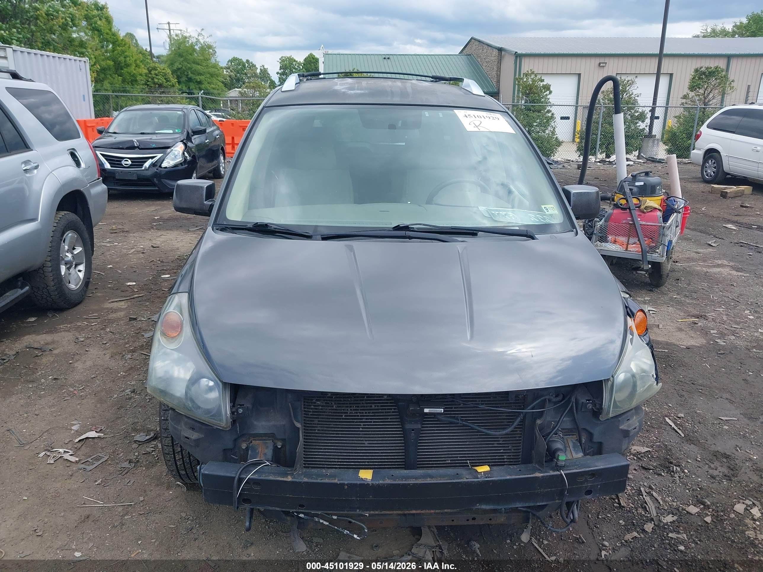 2007 Nissan Quest S/se/sl Gray vin: 5N1BV28U97N132924