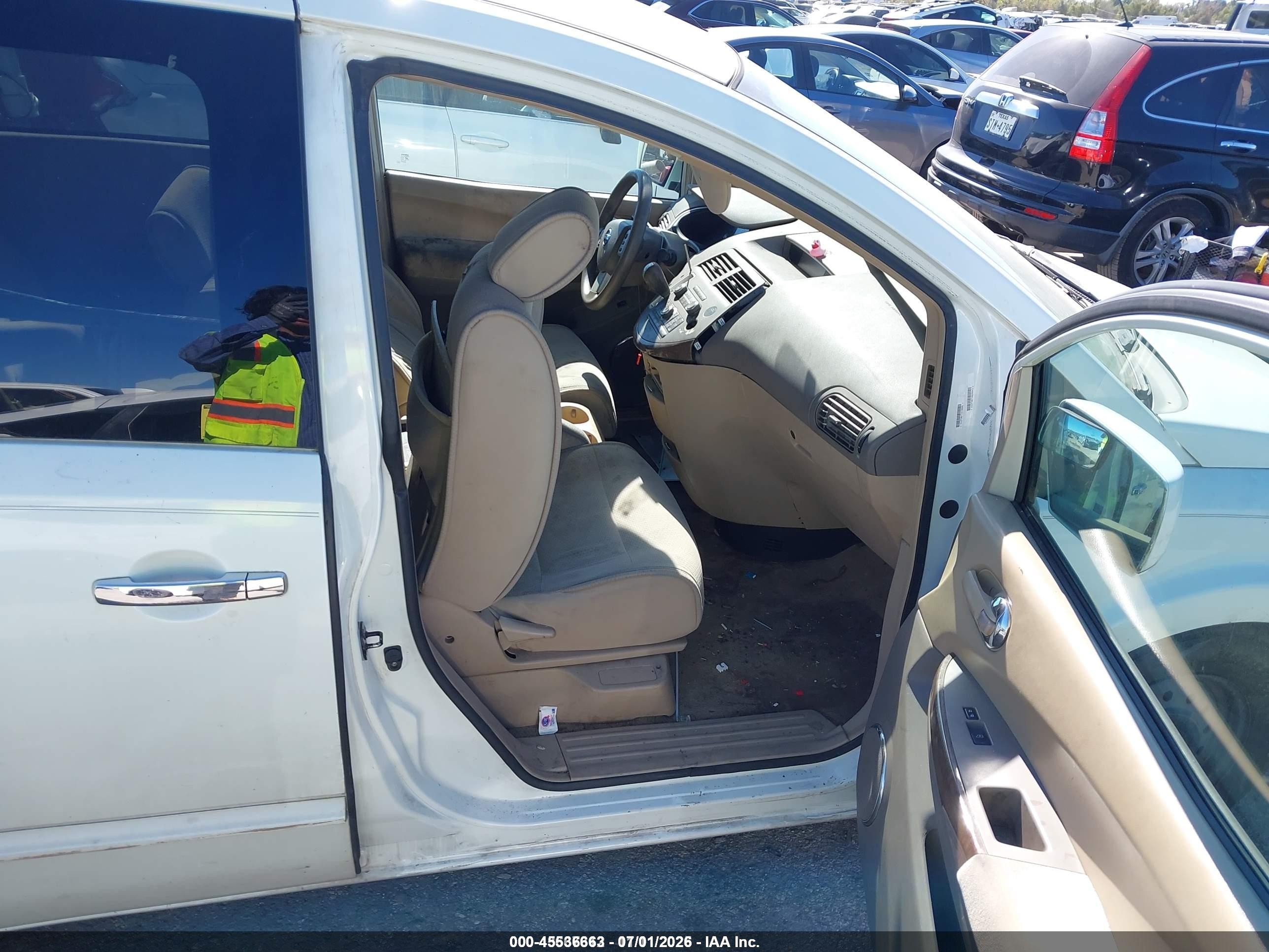 2007 Nissan Quest 3.5 Белый vin: 5N1BV28U97N143129
