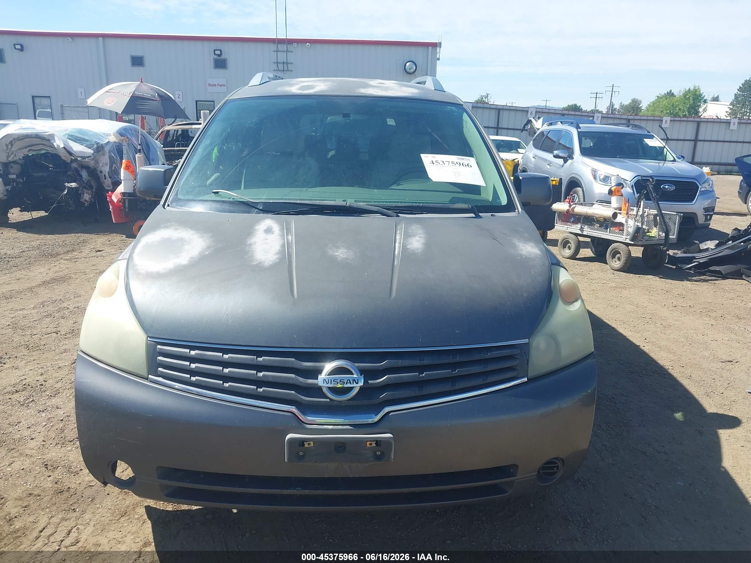 2008 Nissan Quest 3.5 S Gray vin: 5N1BV28U98N114618