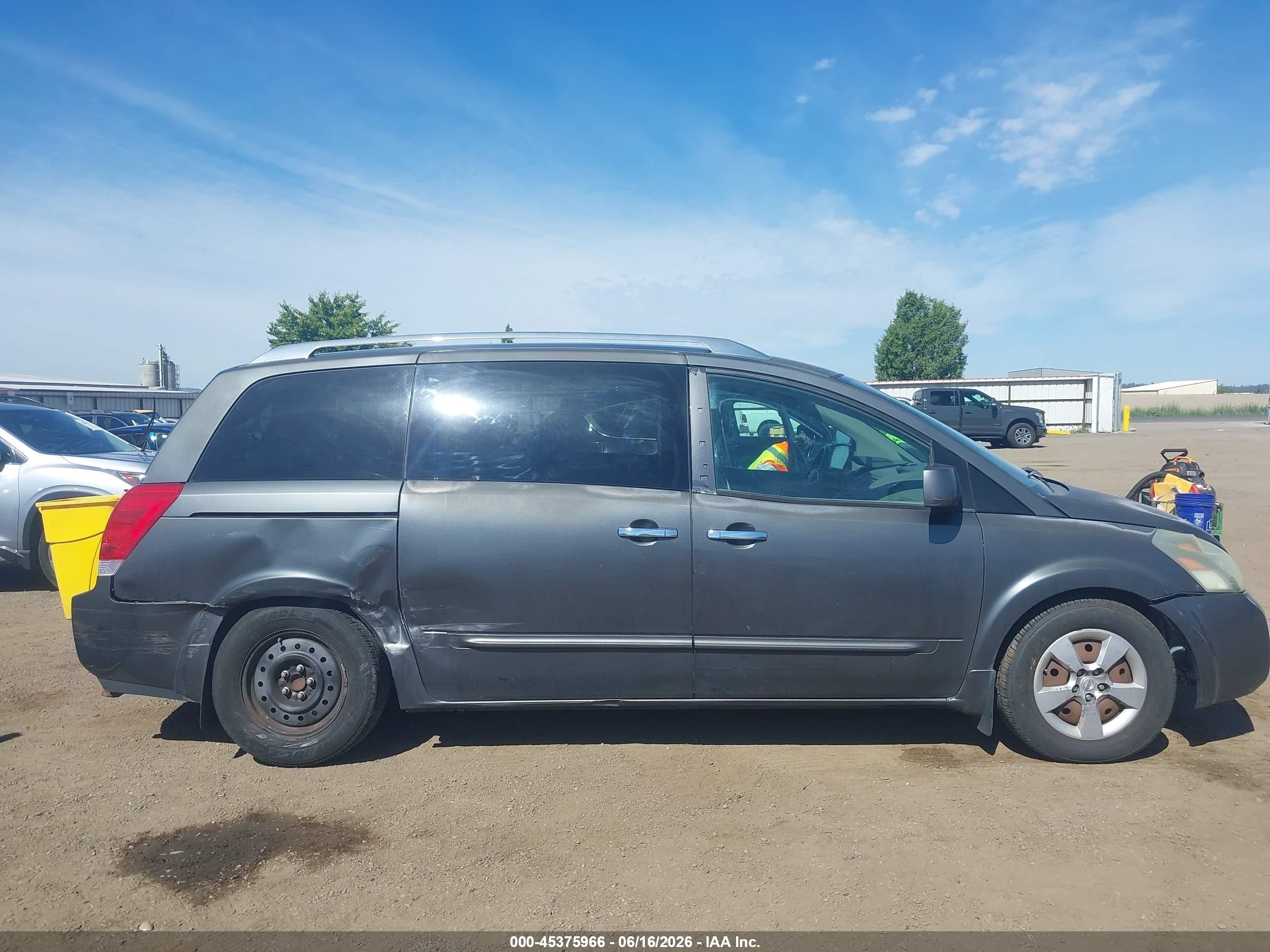 2008 Nissan Quest 3.5 S Gray vin: 5N1BV28U98N114618