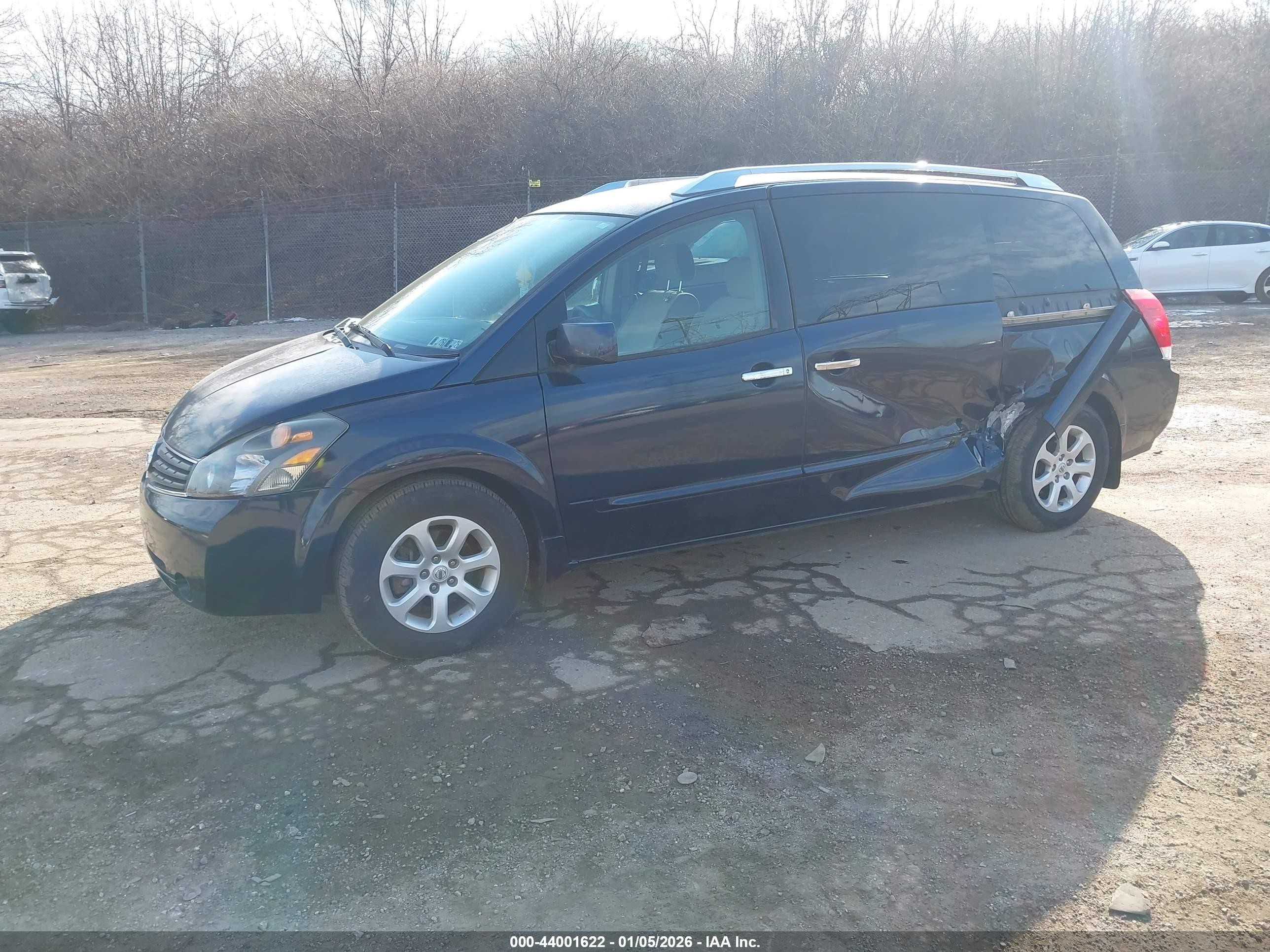 2009 Nissan Quest 3.5 S Blue vin: 5N1BV28U99N102129