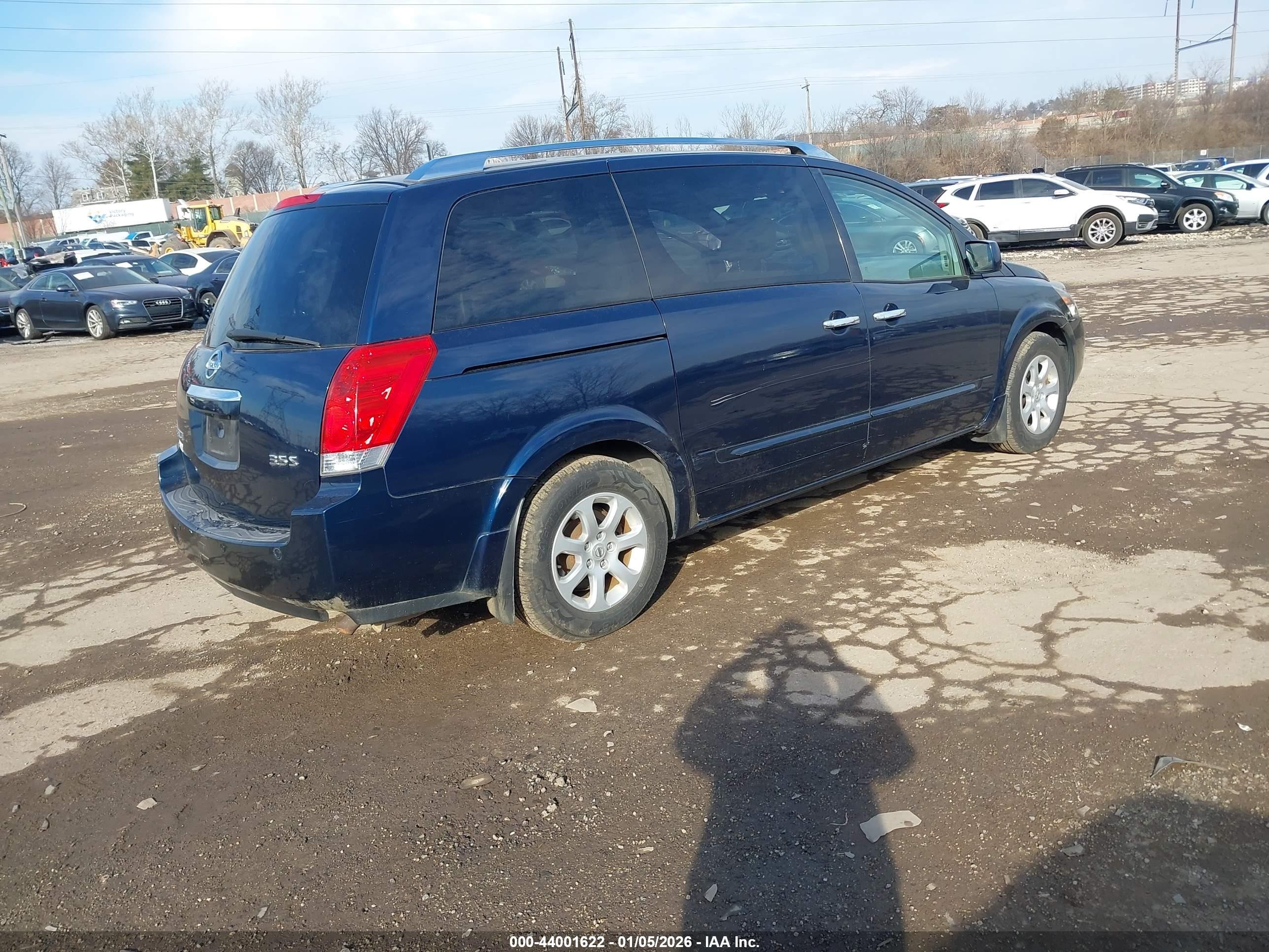 2009 Nissan Quest 3.5 S Blue vin: 5N1BV28U99N102129