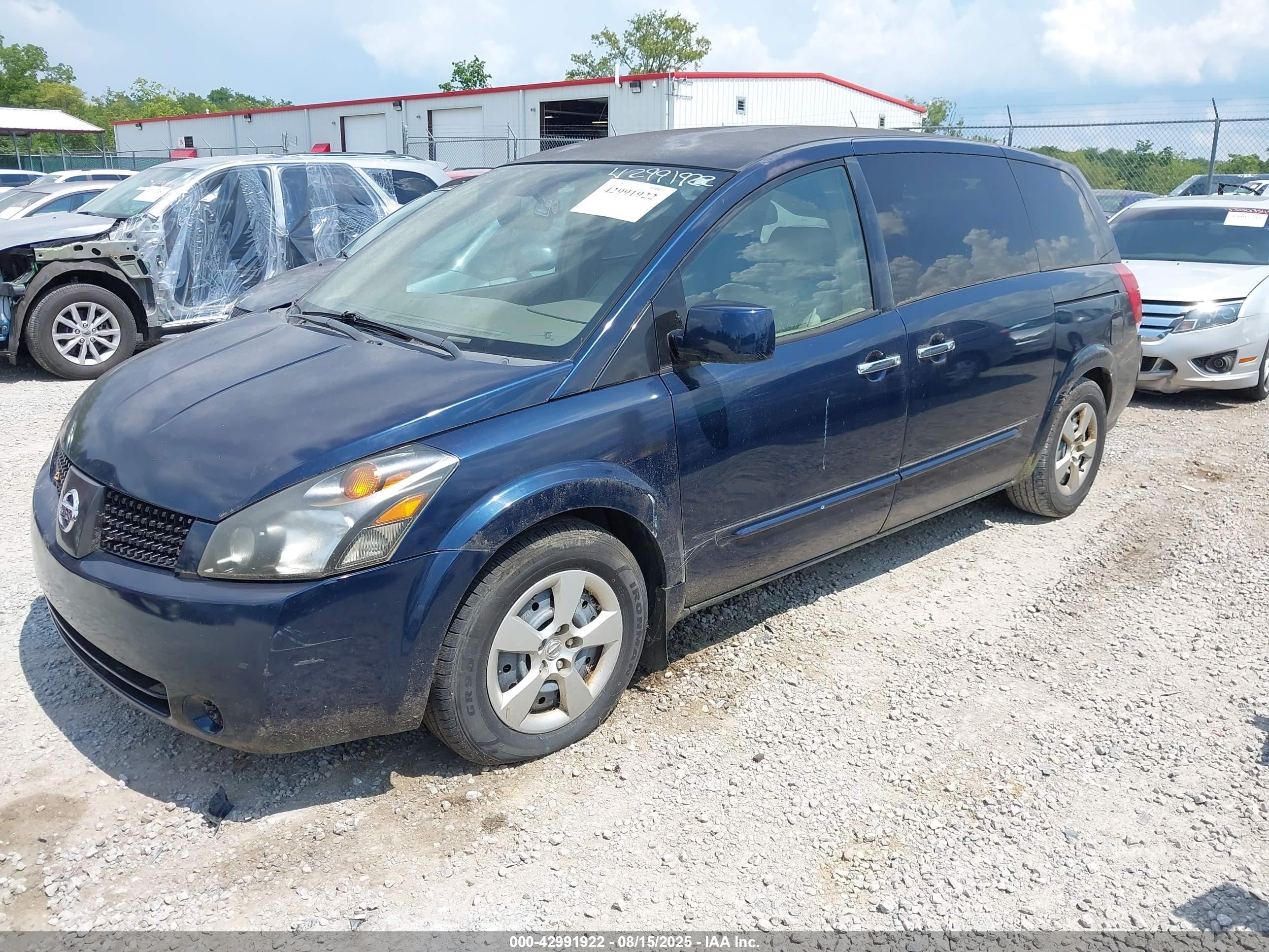 2007 Nissan Quest 3.5 Dark Blue vin: 5N1BV28UX7N129739