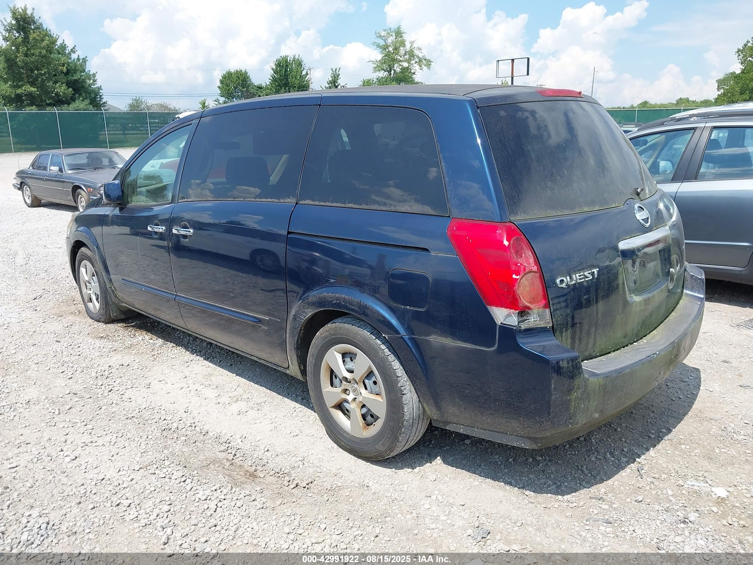 2007 Nissan Quest 3.5 Dark Blue vin: 5N1BV28UX7N129739