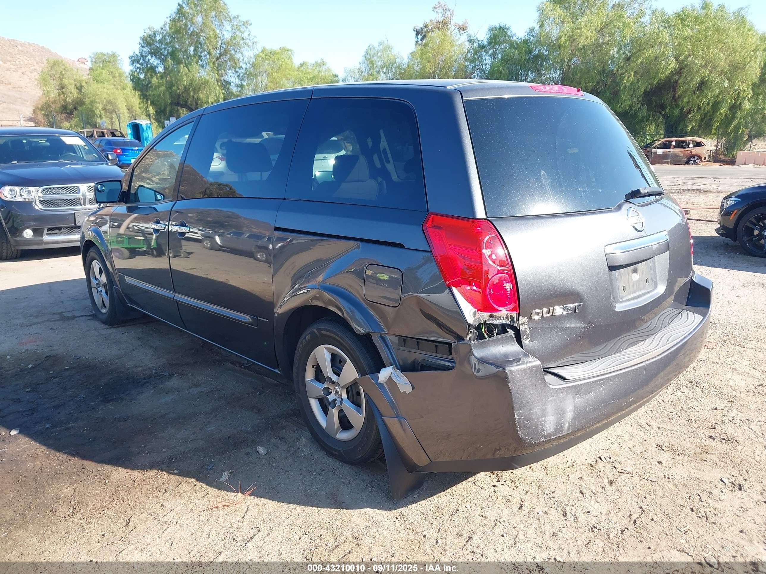 2009 Nissan Quest 3.5 Gray vin: 5N1BV28UX9N102320