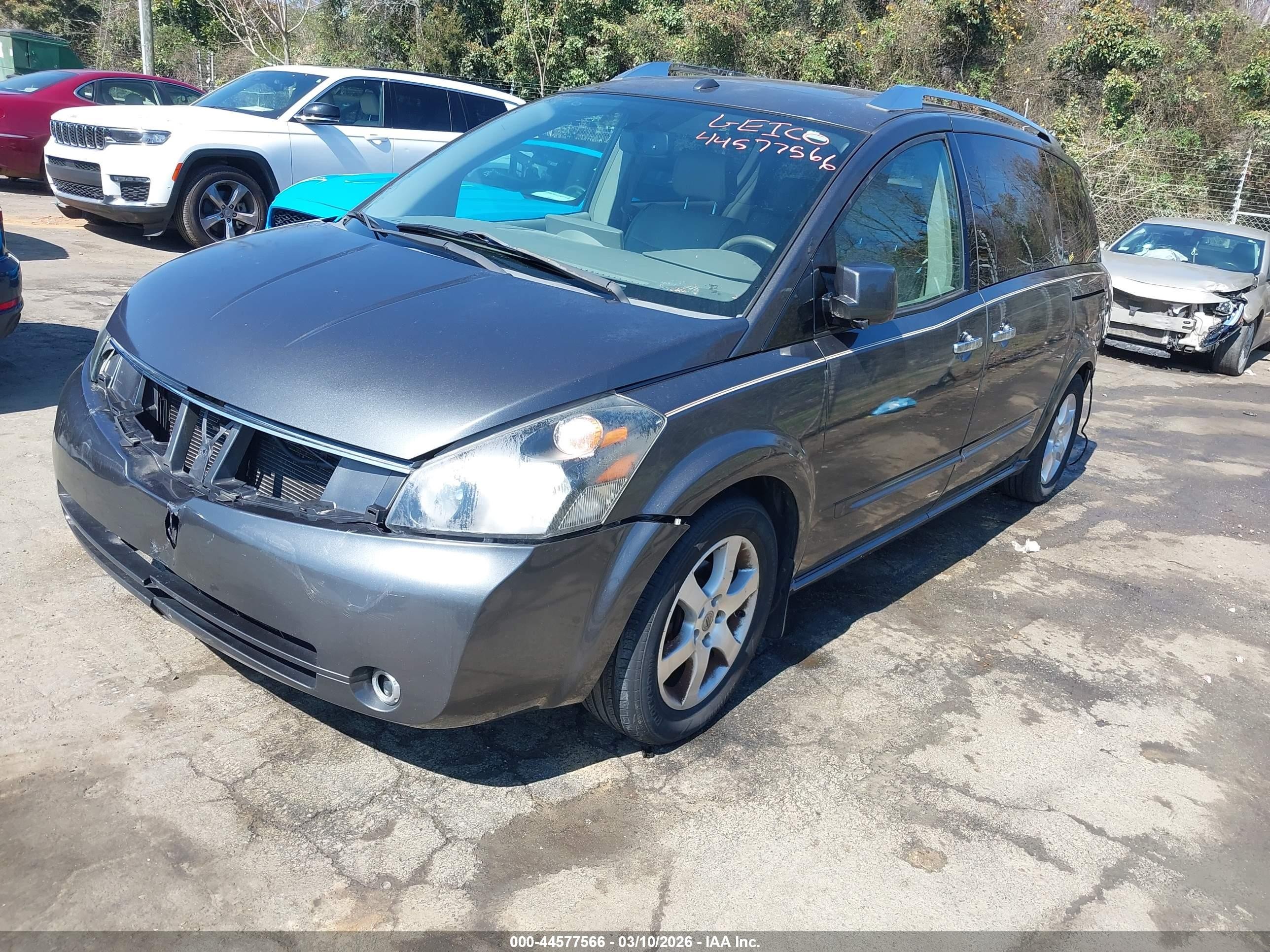 2009 Nissan Quest 3.5 Se Gray vin: 5N1BV28UX9N105931