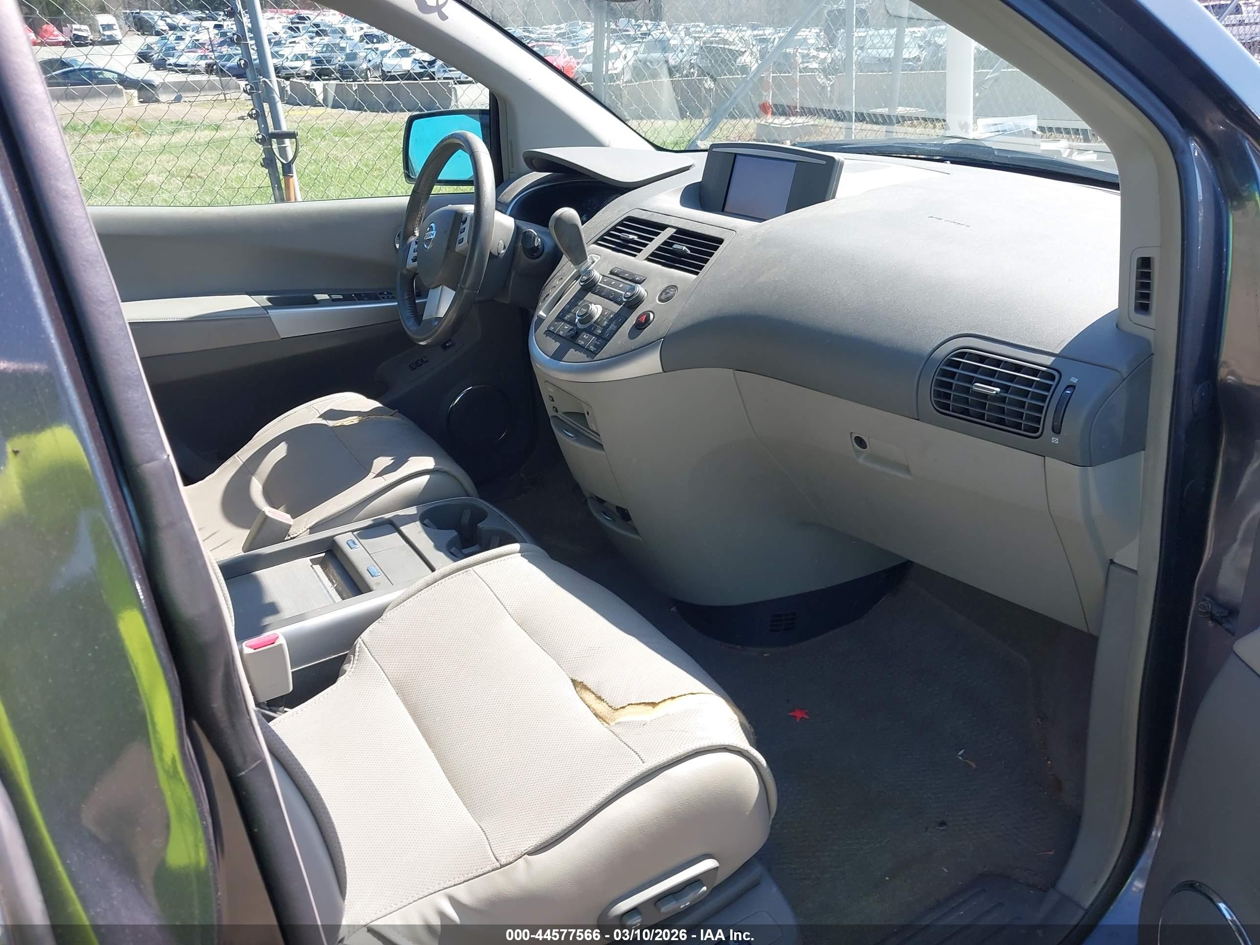 2009 Nissan Quest 3.5 Se Gray vin: 5N1BV28UX9N105931