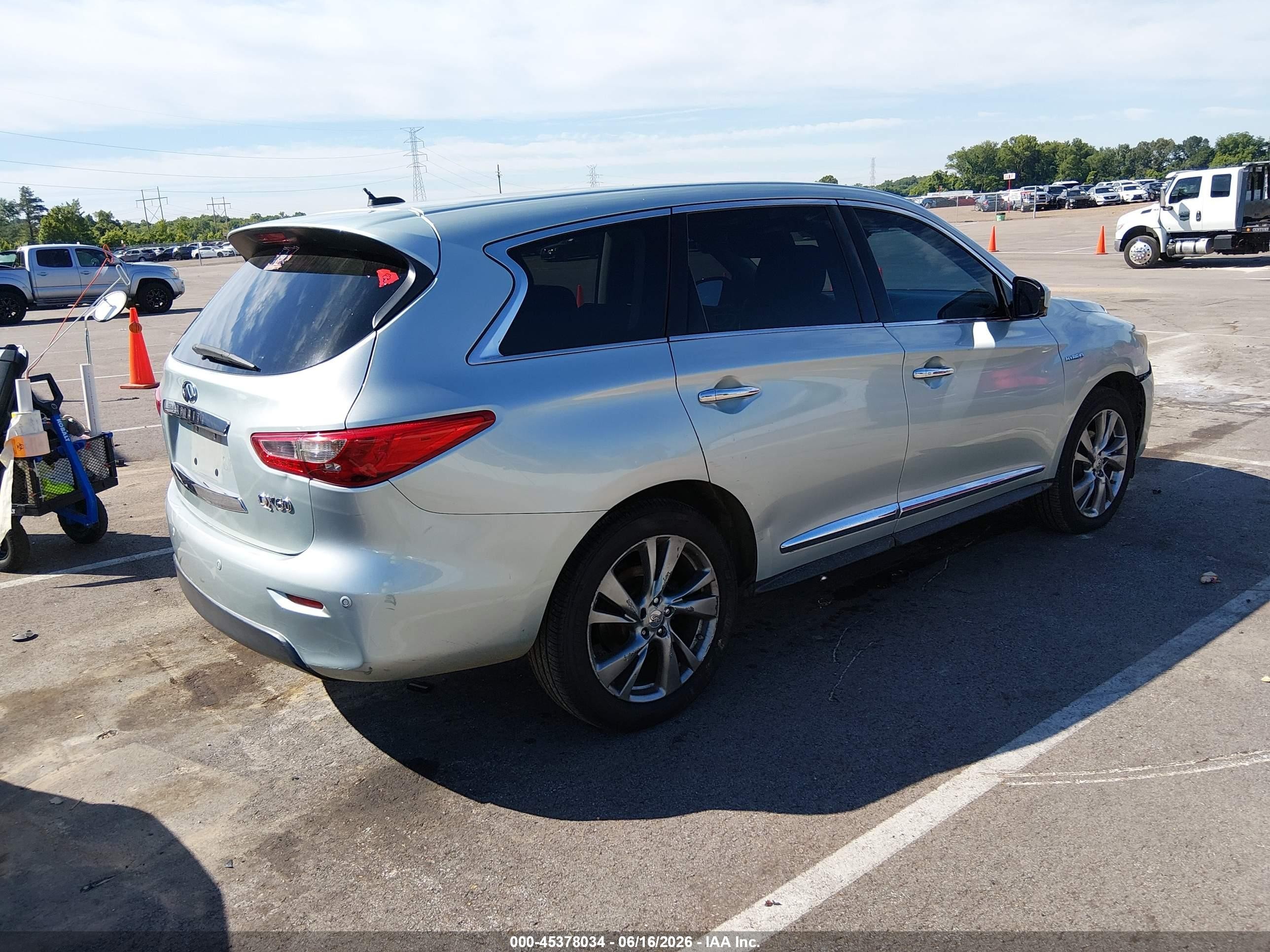 2014 Infiniti Qx60 Hybrid   Green vin: 5N1CL0MM0EC527619