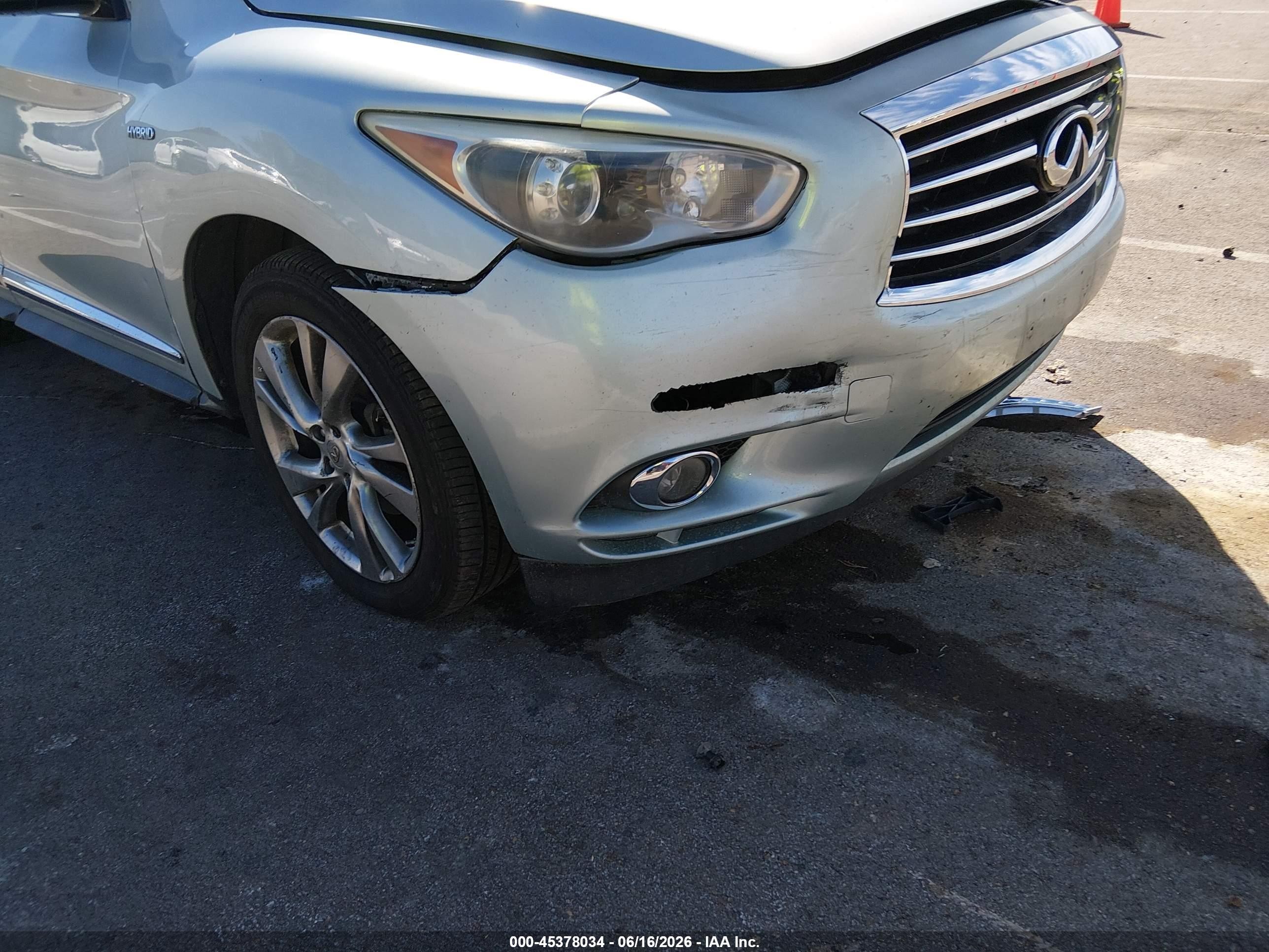 2014 Infiniti Qx60 Hybrid   Green vin: 5N1CL0MM0EC527619