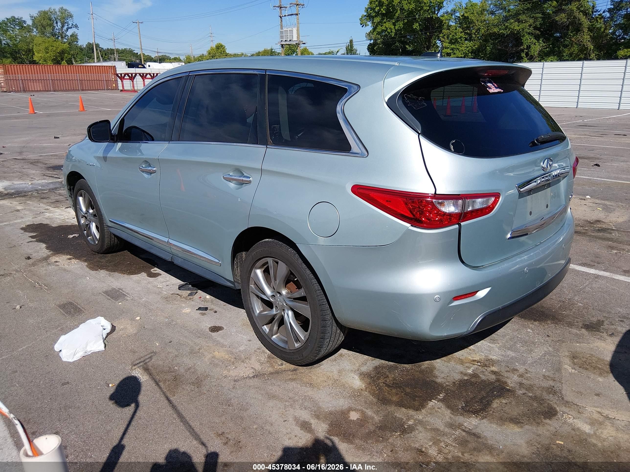 2014 Infiniti Qx60 Hybrid   Green vin: 5N1CL0MM0EC527619