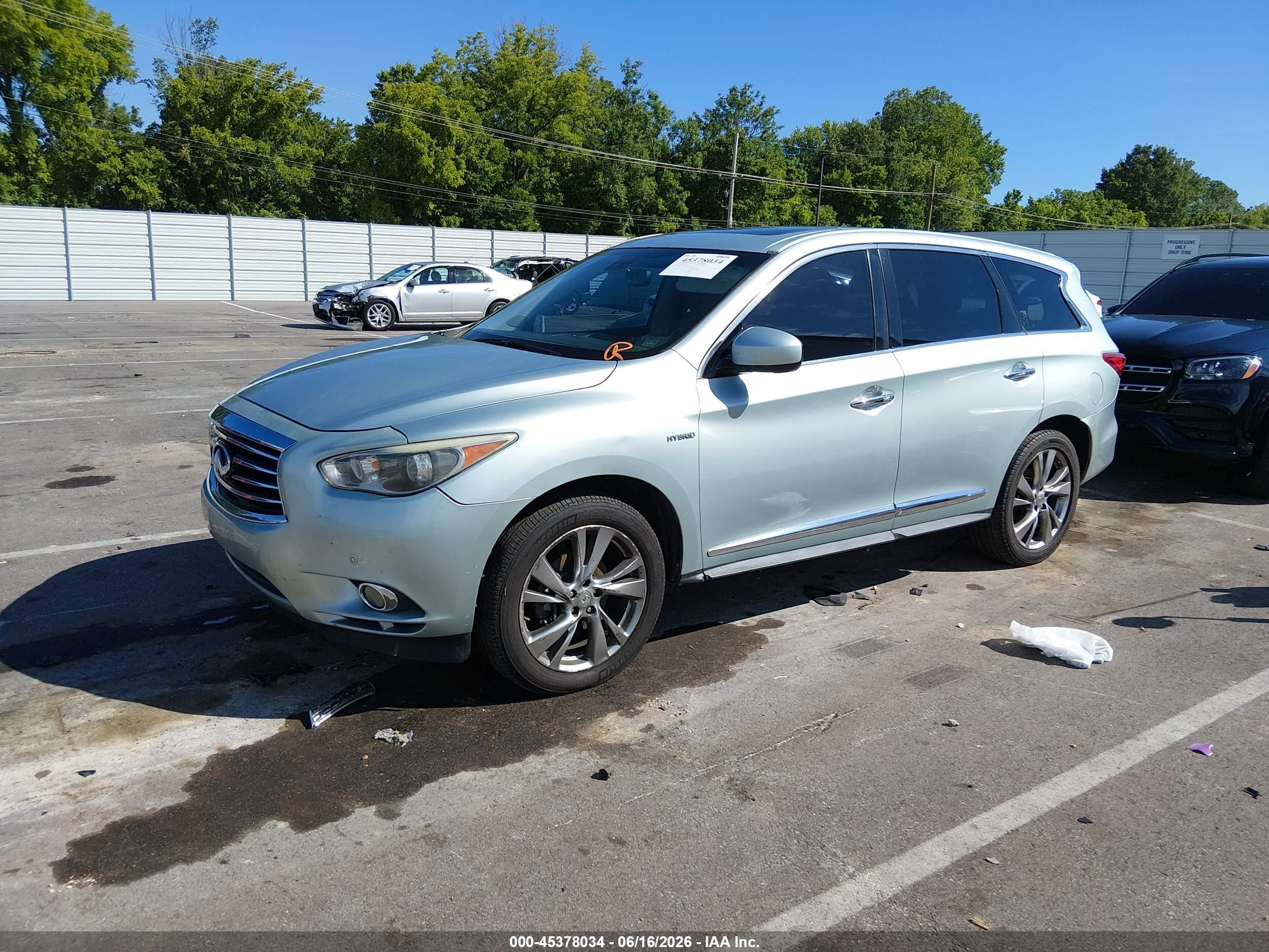 2014 Infiniti Qx60 Hybrid   Green vin: 5N1CL0MM0EC527619
