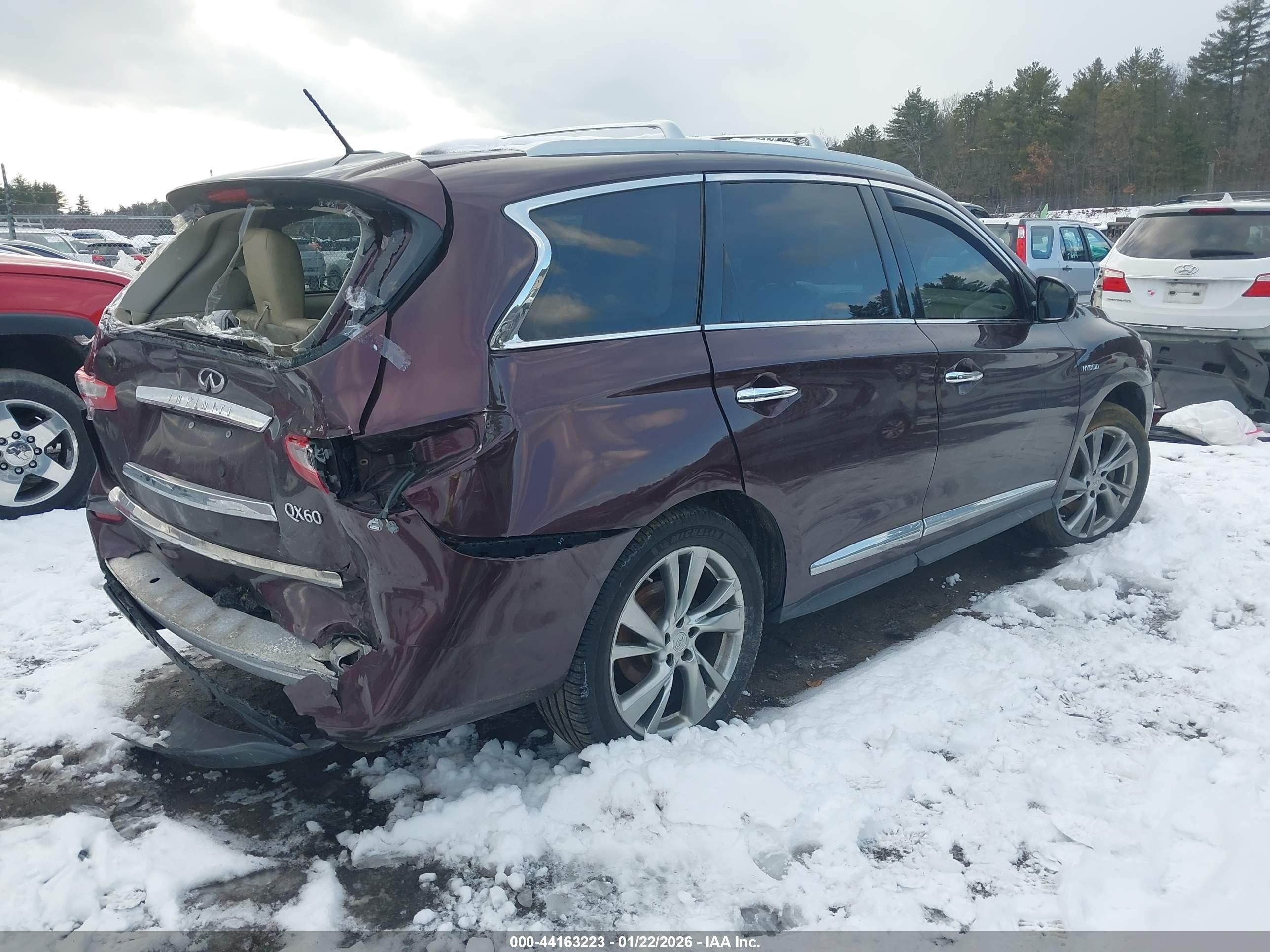 2014 Infiniti Qx60 Hybrid   Purple vin: 5N1CL0MM1EC528794