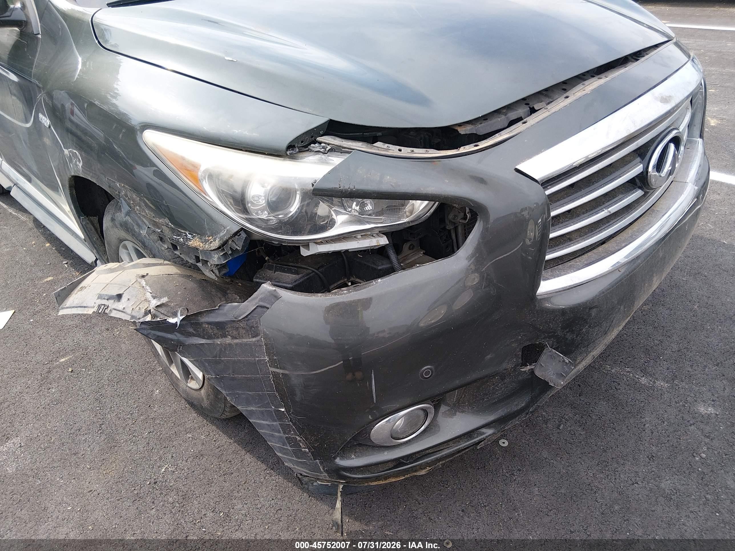 2014 Infiniti Qx60 Hybrid   Gray vin: 5N1CL0MM2EC523183