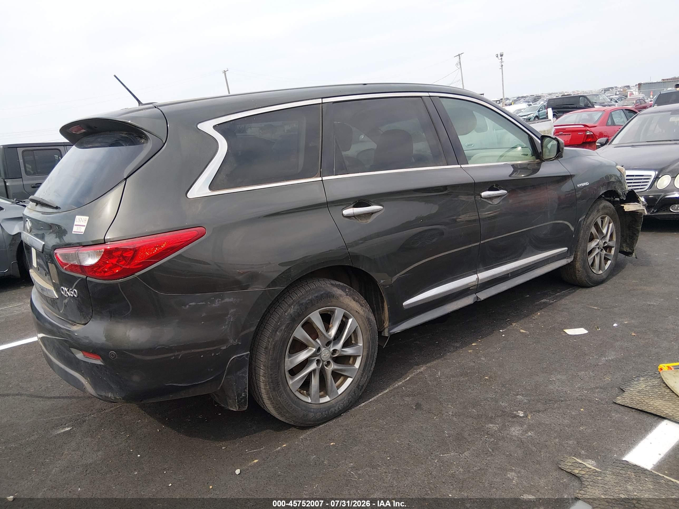 2014 Infiniti Qx60 Hybrid   Gray vin: 5N1CL0MM2EC523183