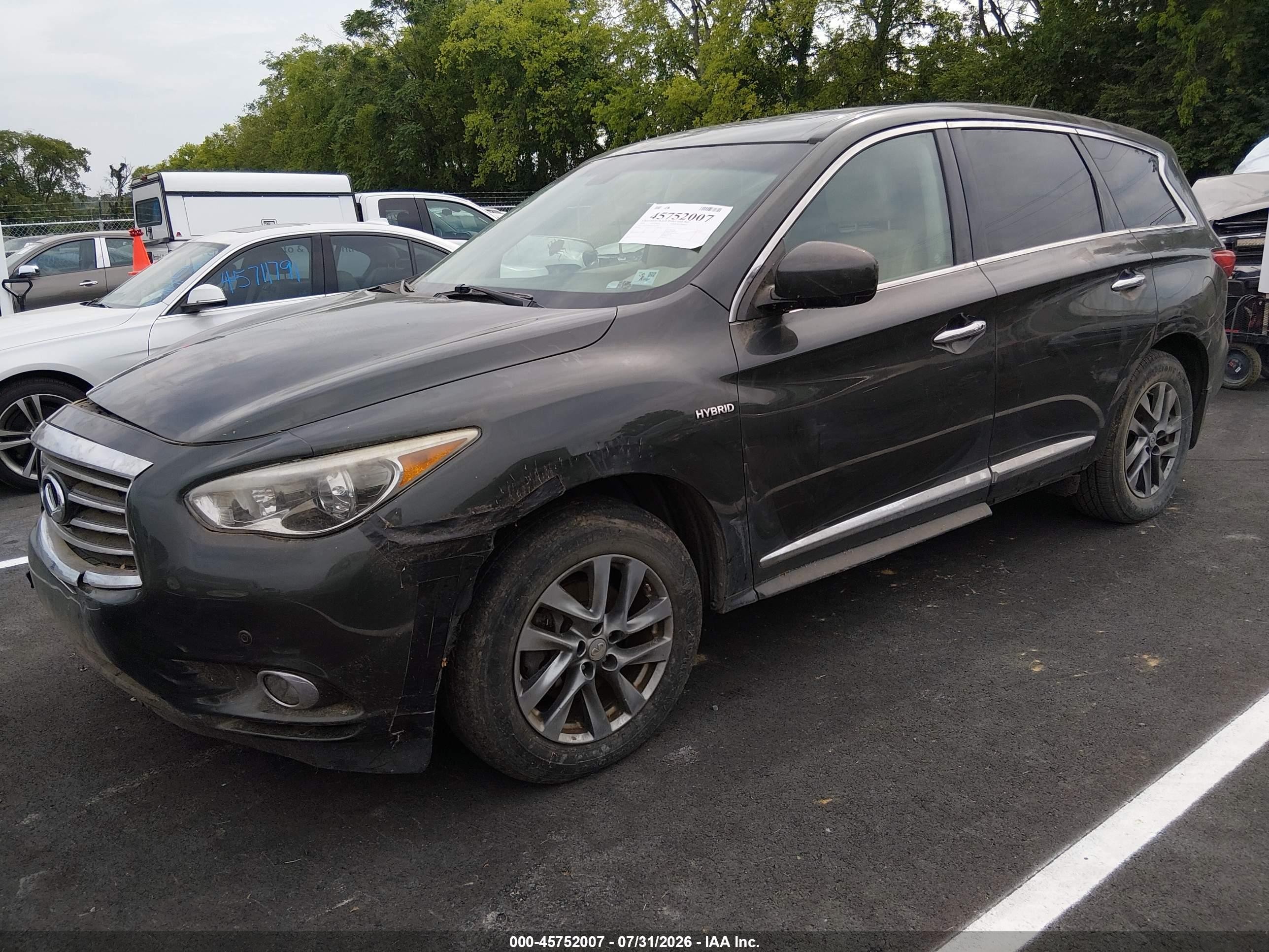 2014 Infiniti Qx60 Hybrid   Gray vin: 5N1CL0MM2EC523183
