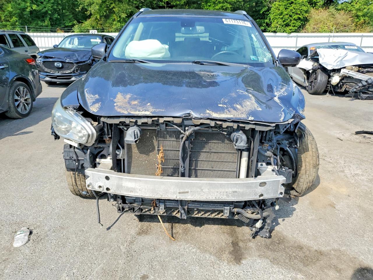 2014 Infiniti Qx60 Hybrid Gray vin: 5N1CL0MM2EC531347
