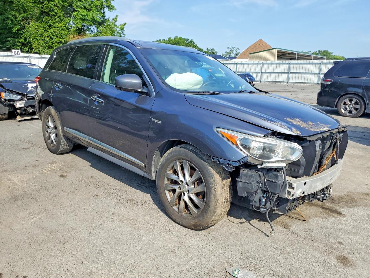2014 Infiniti Qx60 Hybrid Gray vin: 5N1CL0MM2EC531347