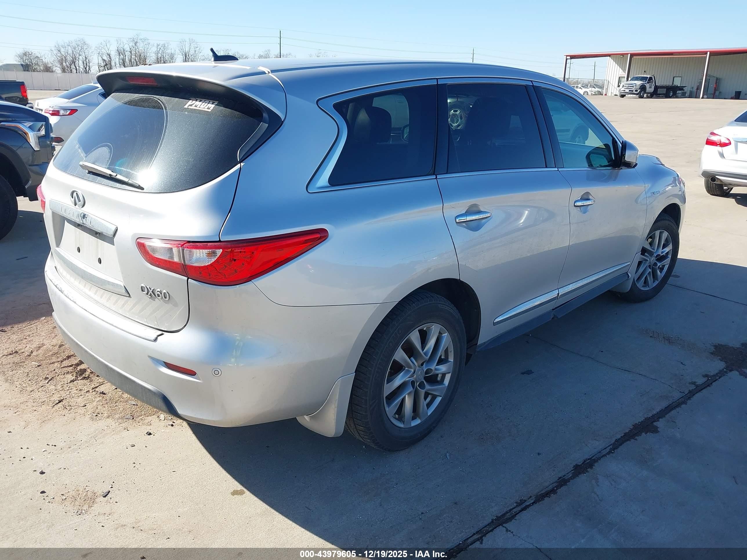 2014 Infiniti Qx60 Hybrid   Silver vin: 5N1CL0MM3EC512497