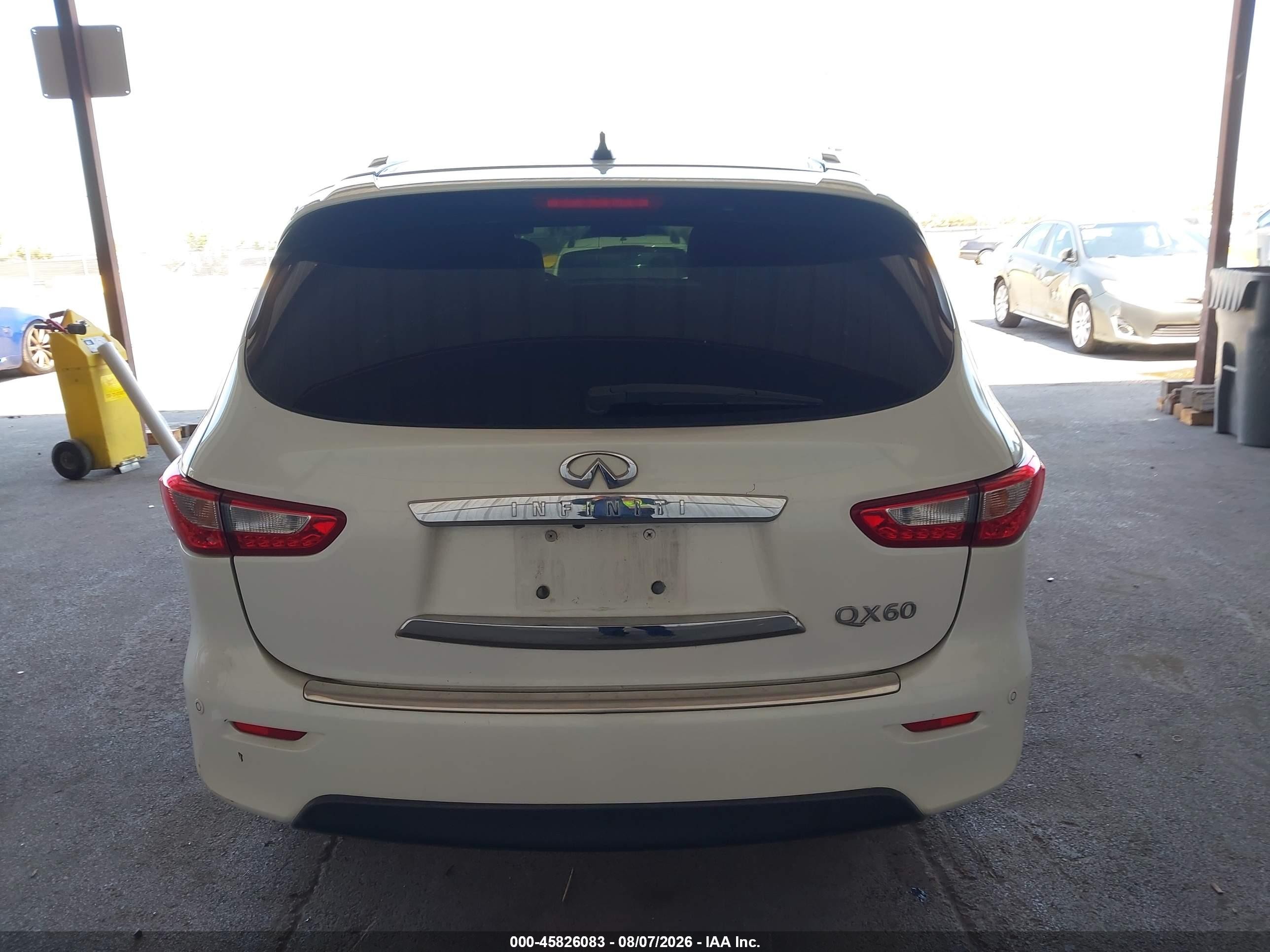 2014 Infiniti Qx60 Hybrid   White vin: 5N1CL0MM4EC525145