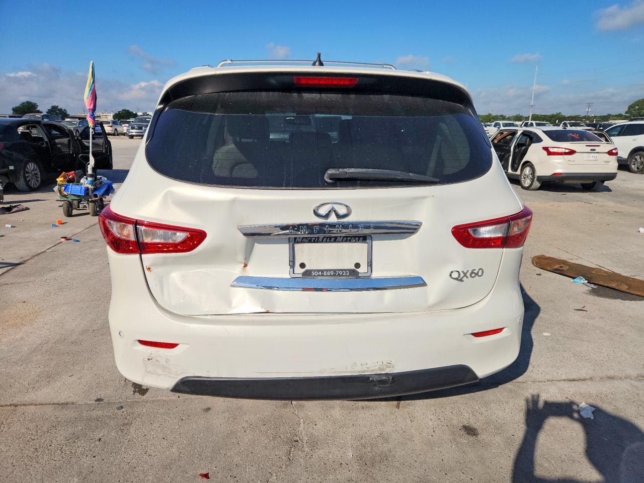 2014 Infiniti Qx60 Hybrid White vin: 5N1CL0MM5EC521928