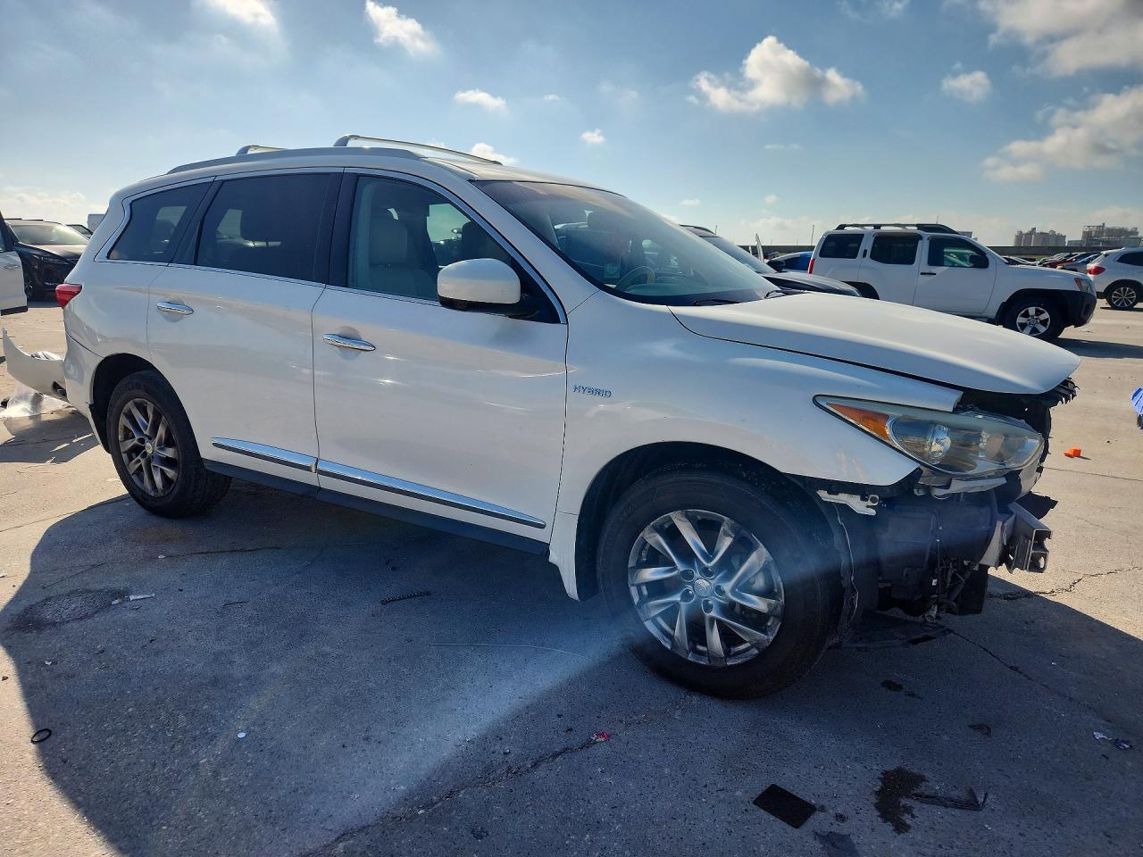 2014 Infiniti Qx60 Hybrid White vin: 5N1CL0MM5EC521928