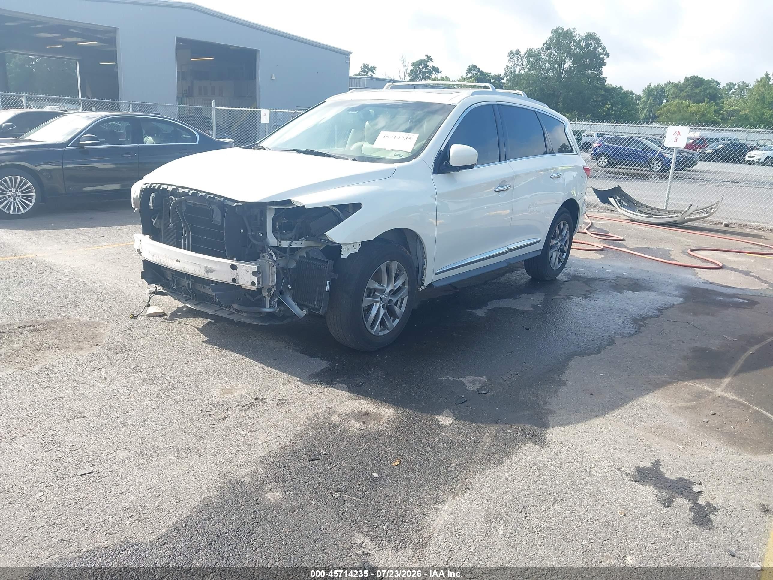 2014 Infiniti Qx60 Hybrid   White vin: 5N1CL0MM7EC516150
