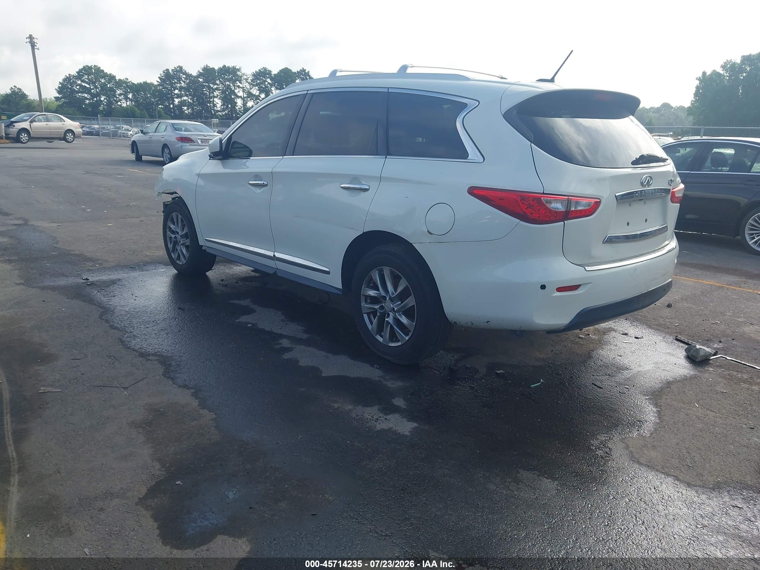 2014 Infiniti Qx60 Hybrid   White vin: 5N1CL0MM7EC516150