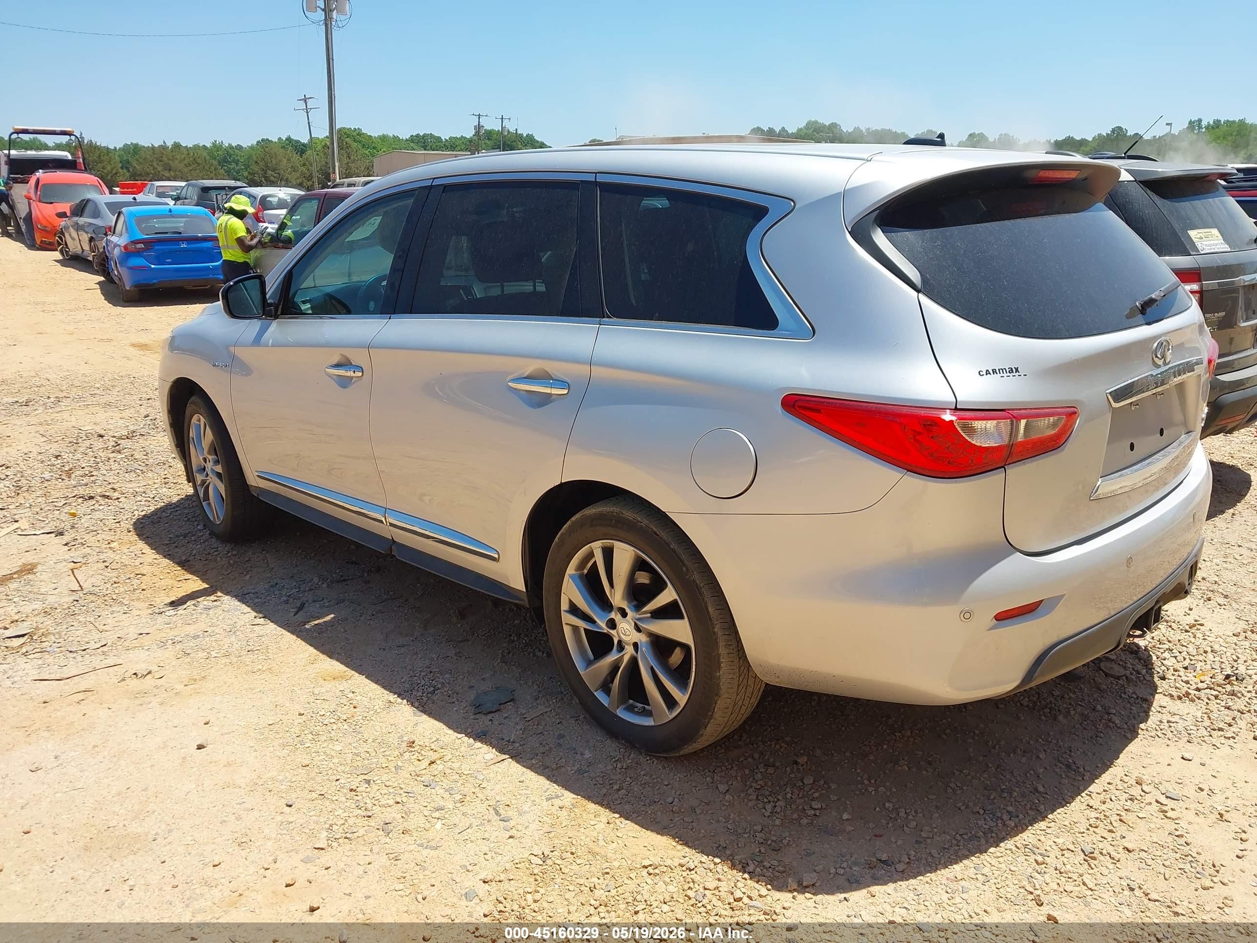 2014 Infiniti Qx60 Hybrid   Silver vin: 5N1CL0MM8EC513483