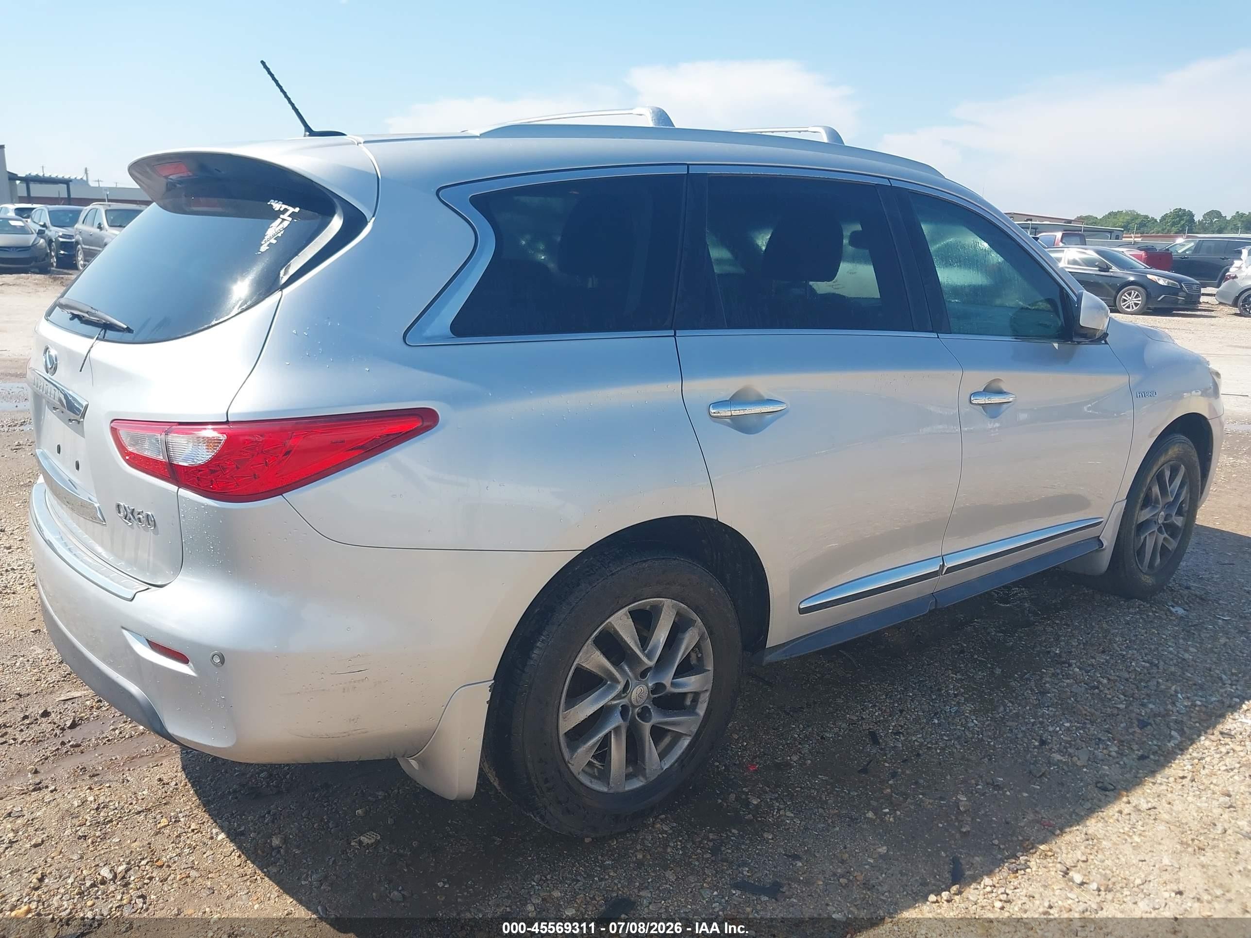 2014 Infiniti Qx60 Hybrid   Silver vin: 5N1CL0MM9EC524234