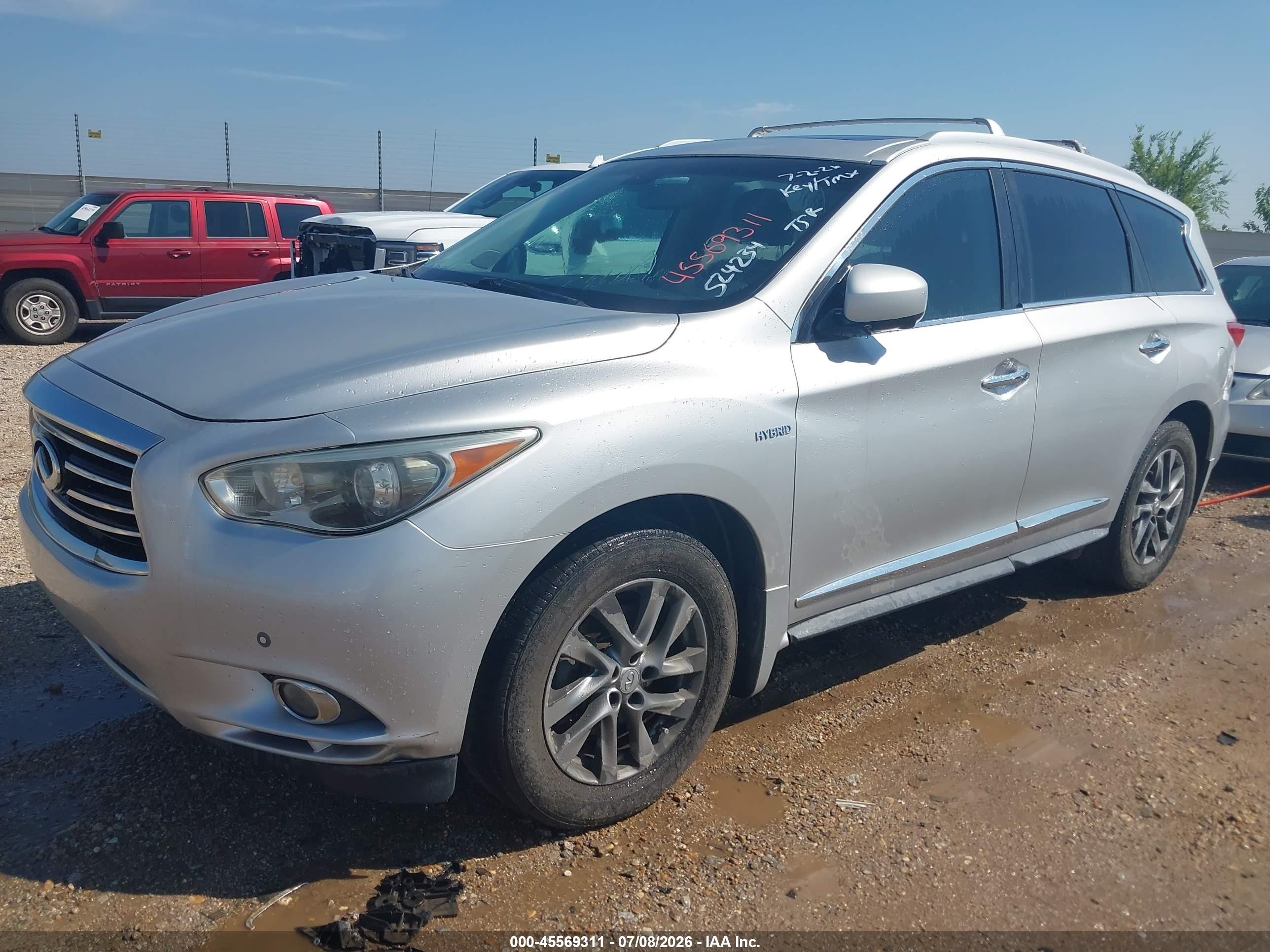 2014 Infiniti Qx60 Hybrid   Silver vin: 5N1CL0MM9EC524234
