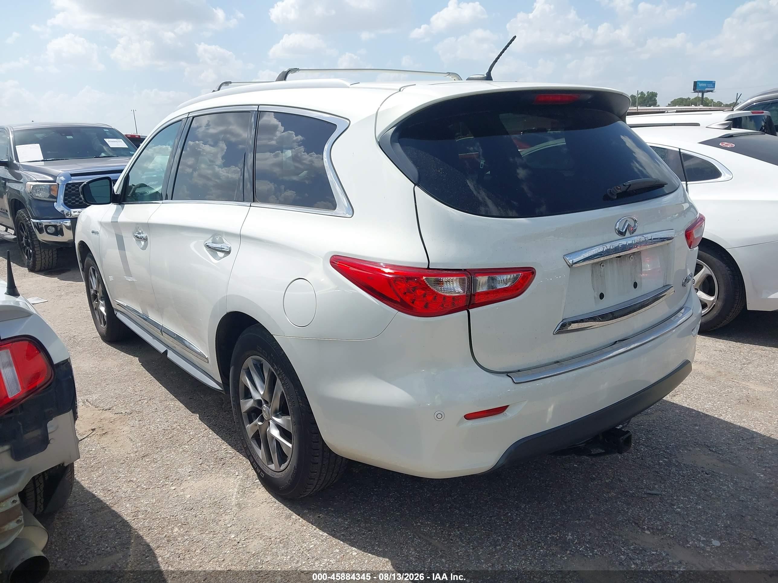2014 Infiniti Qx60 Hybrid   White vin: 5N1CL0MM9EC545214