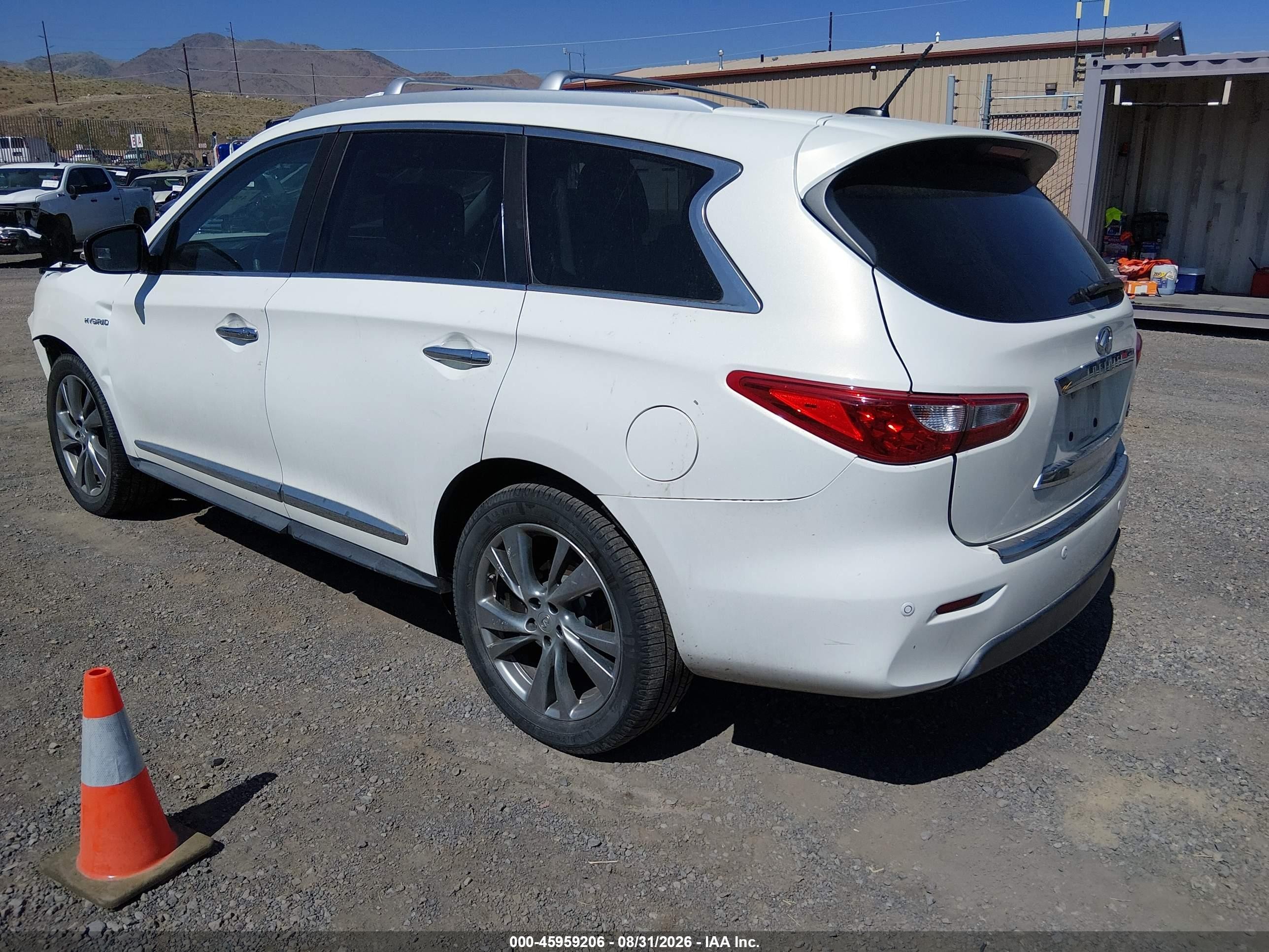2014 Infiniti Qx60 Hybrid   White vin: 5N1CL0MM9EC545570