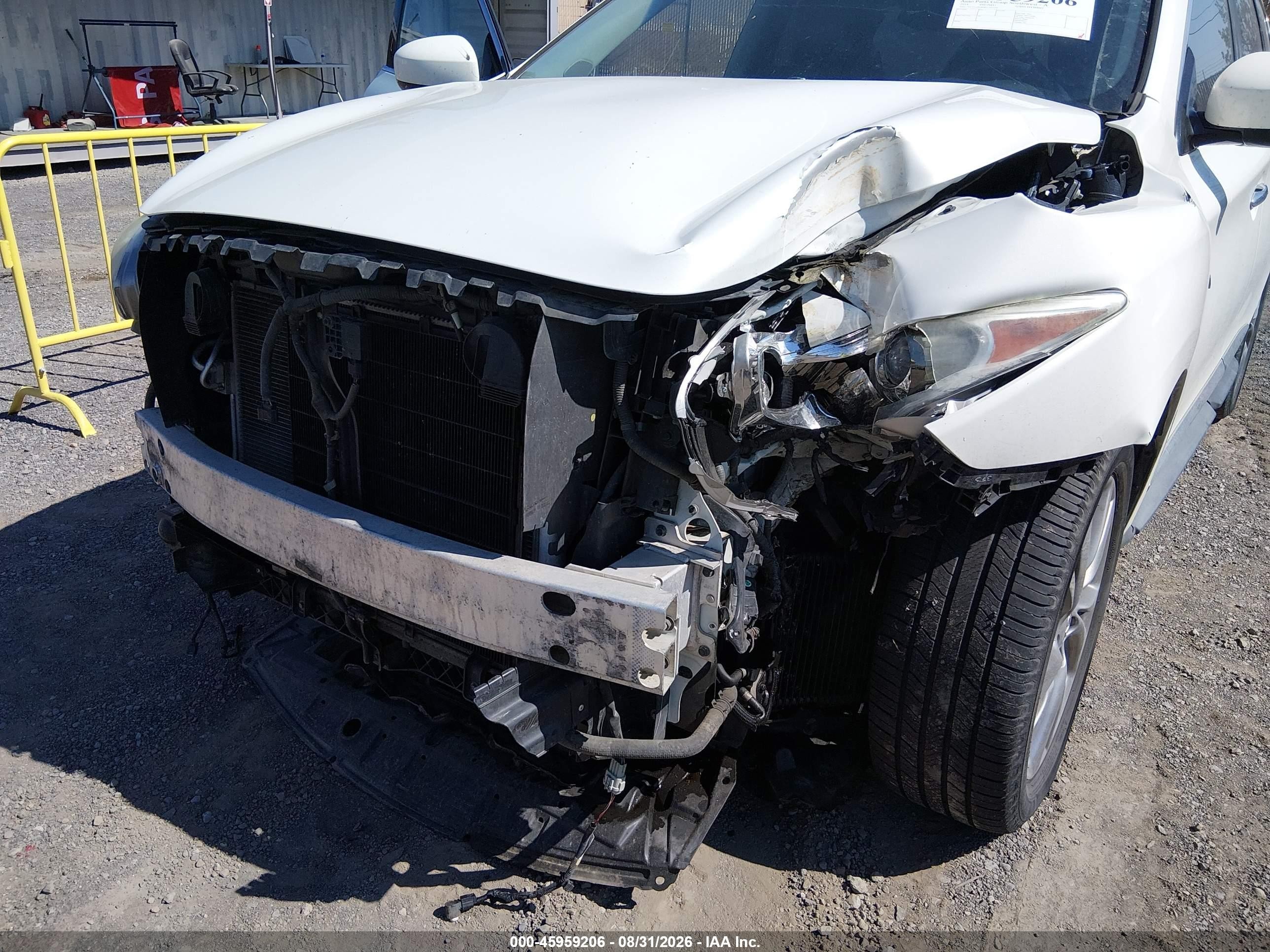 2014 Infiniti Qx60 Hybrid   White vin: 5N1CL0MM9EC545570