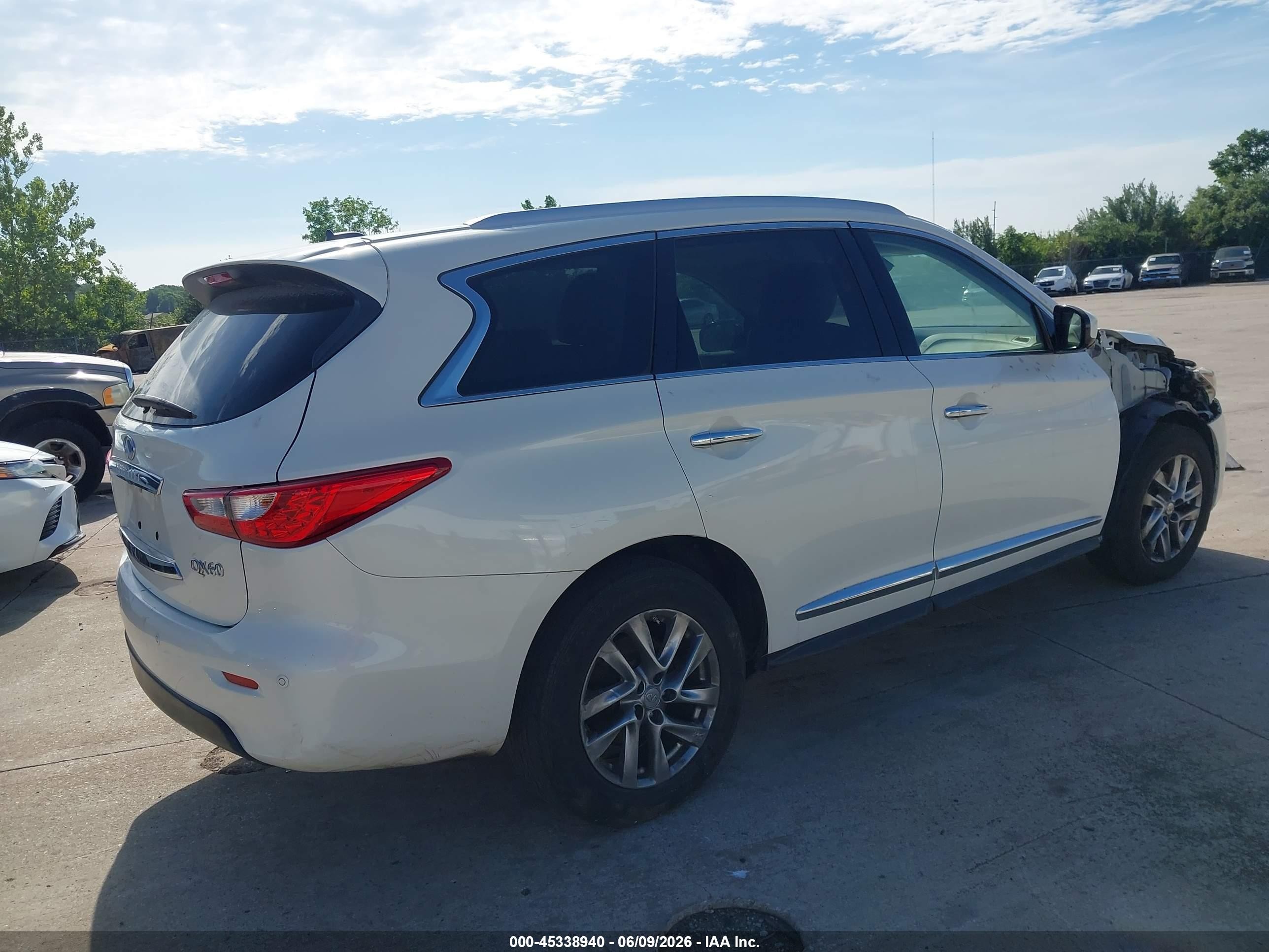2015 Infiniti Qx60 Hybrid   White vin: 5N1CL0MM9FC507208
