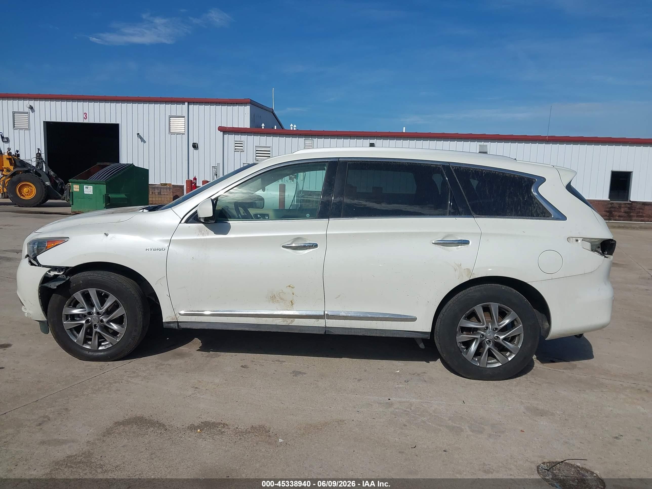 2015 Infiniti Qx60 Hybrid   White vin: 5N1CL0MM9FC507208