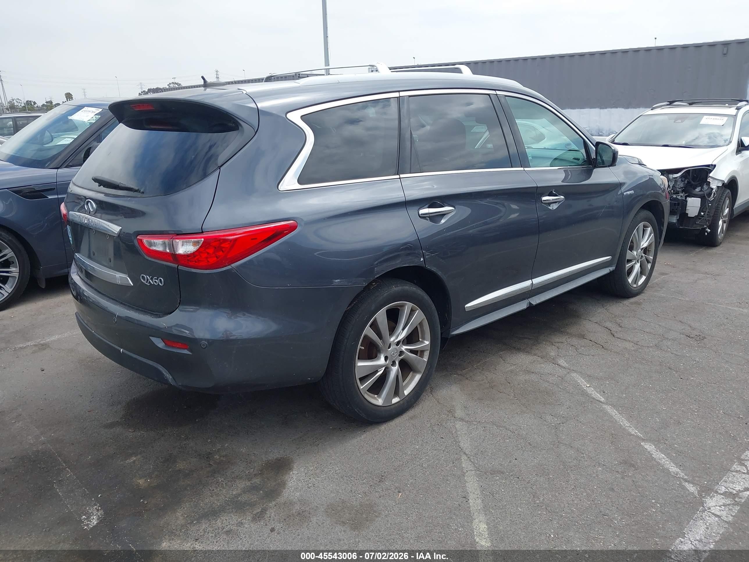 2014 Infiniti Qx60 Hybrid Black vin: 5N1CL0MN0EC515575