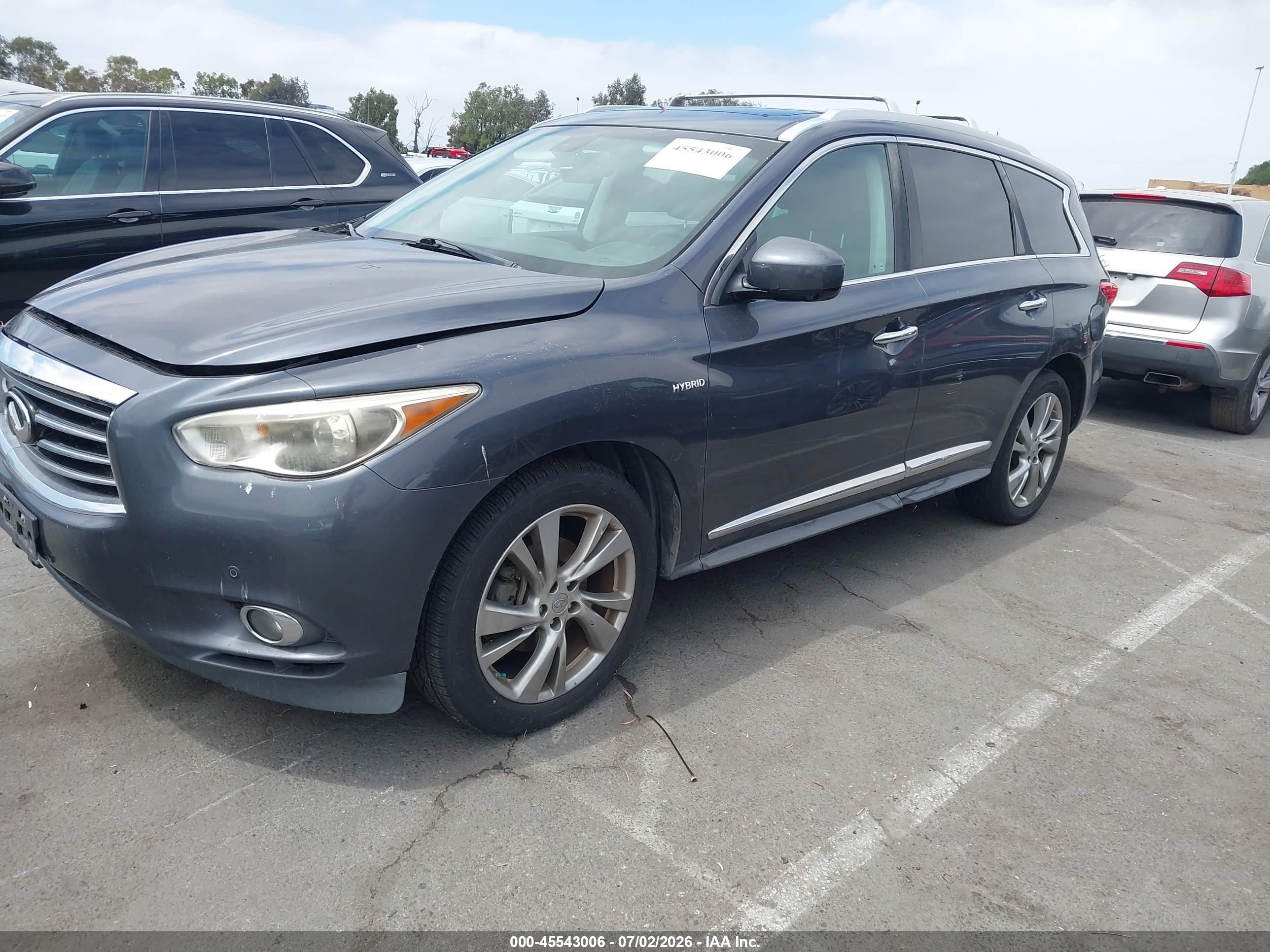 2014 Infiniti Qx60 Hybrid Black vin: 5N1CL0MN0EC515575