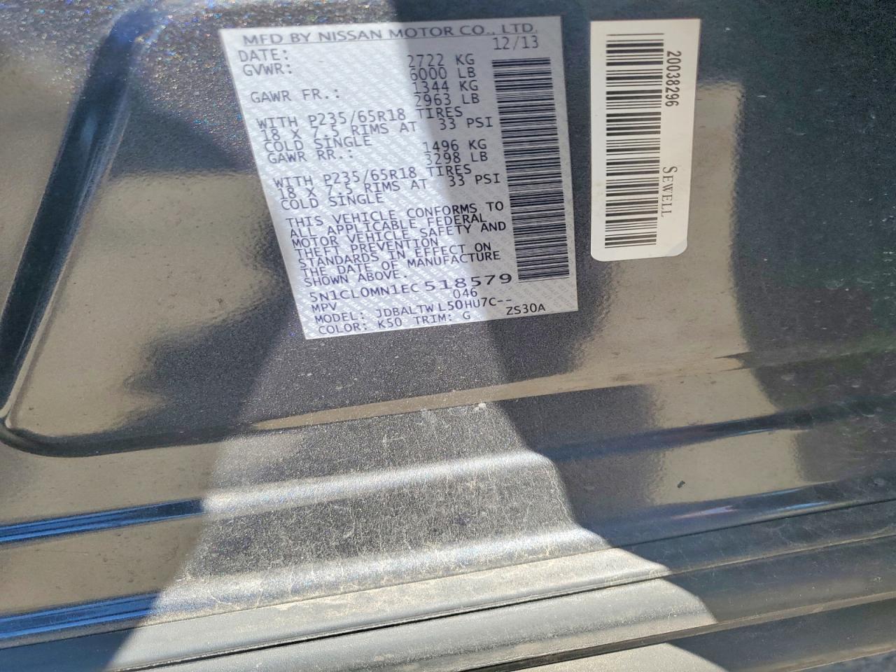 2014 Infiniti Qx60 Hybrid Gray vin: 5N1CL0MN1EC518579
