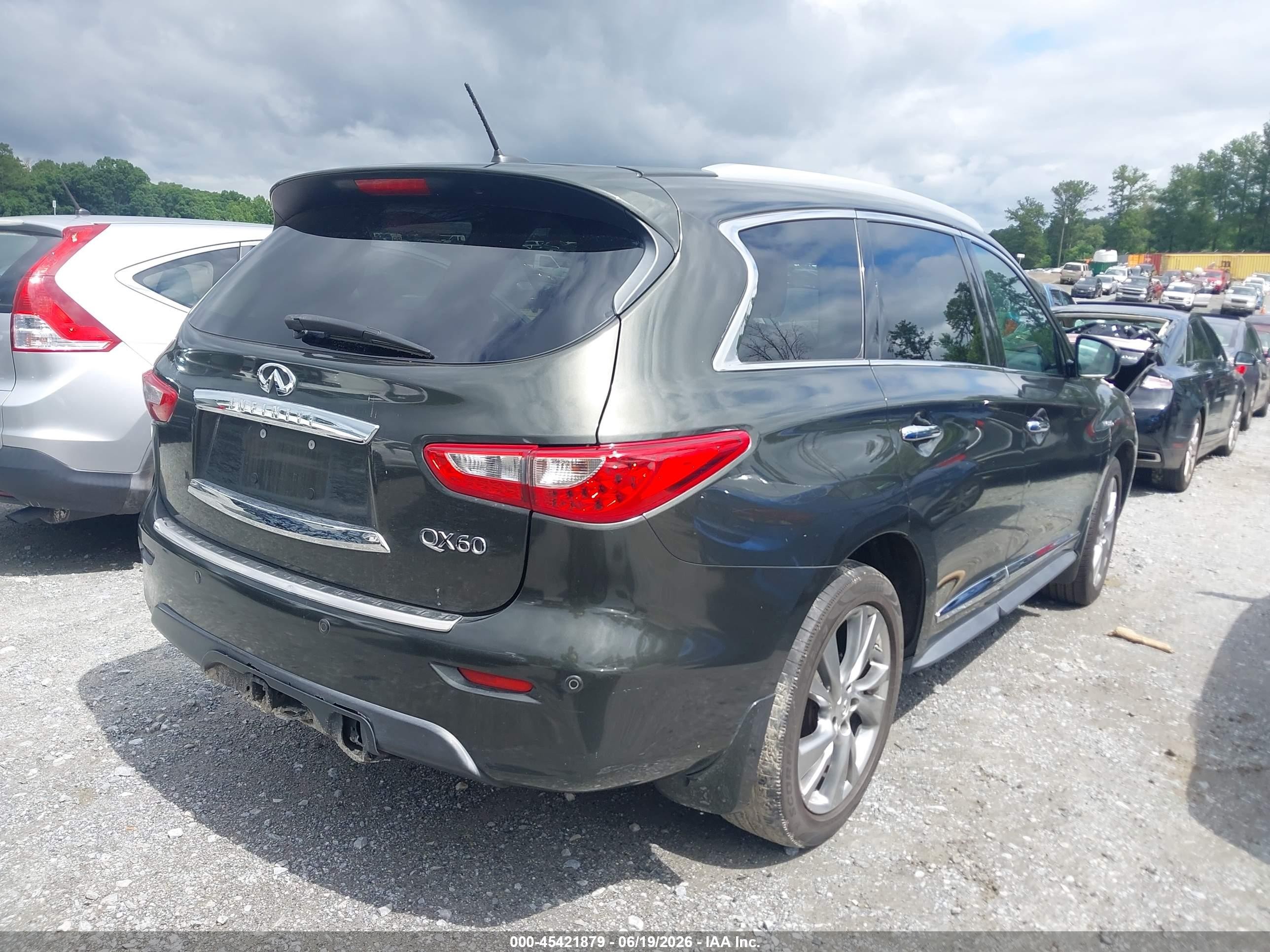2014 Infiniti Qx60 Hybrid   Green vin: 5N1CL0MN2EC514881