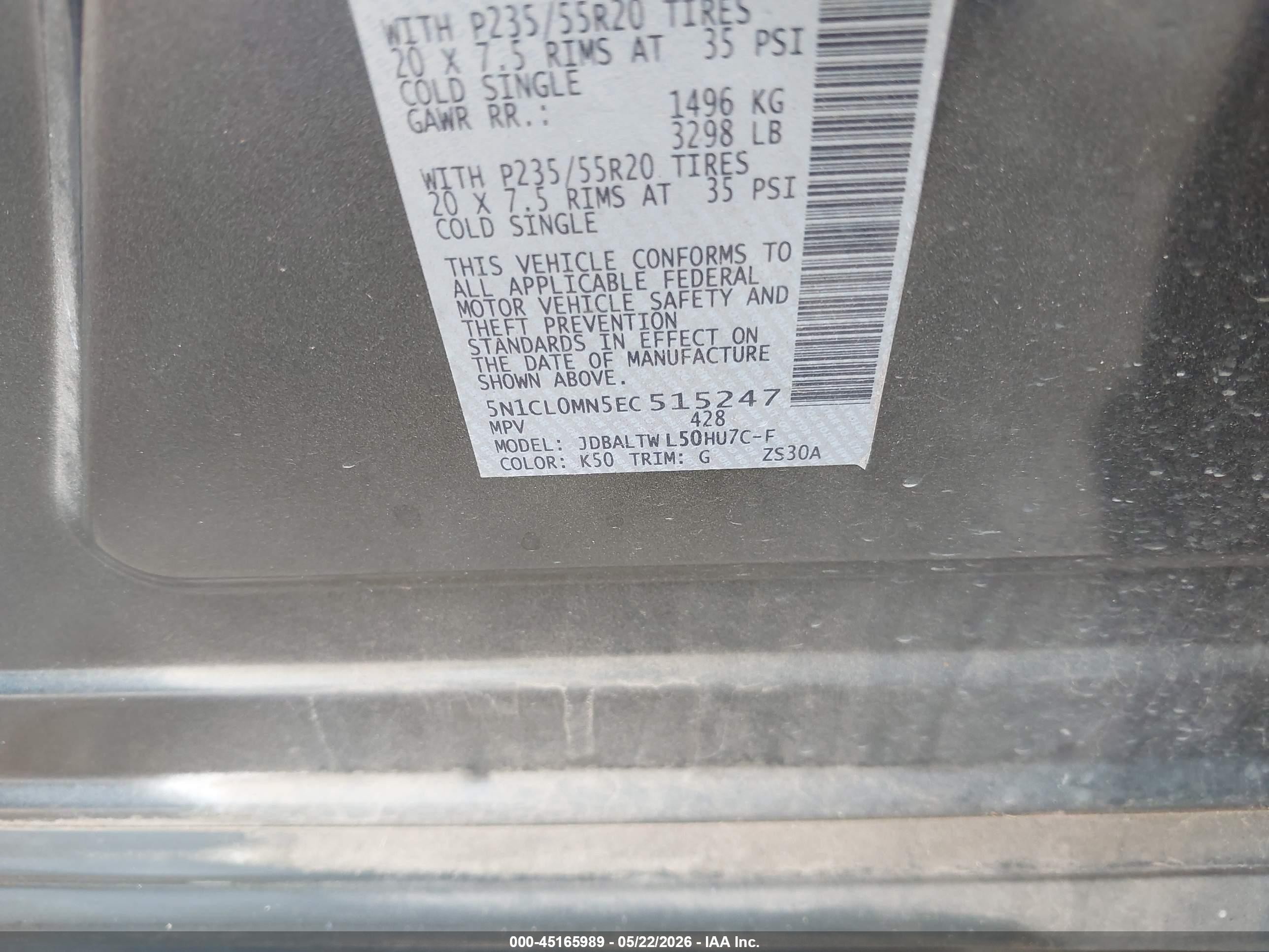 2014 Infiniti Qx60 Hybrid   Серый vin: 5N1CL0MN5EC515247
